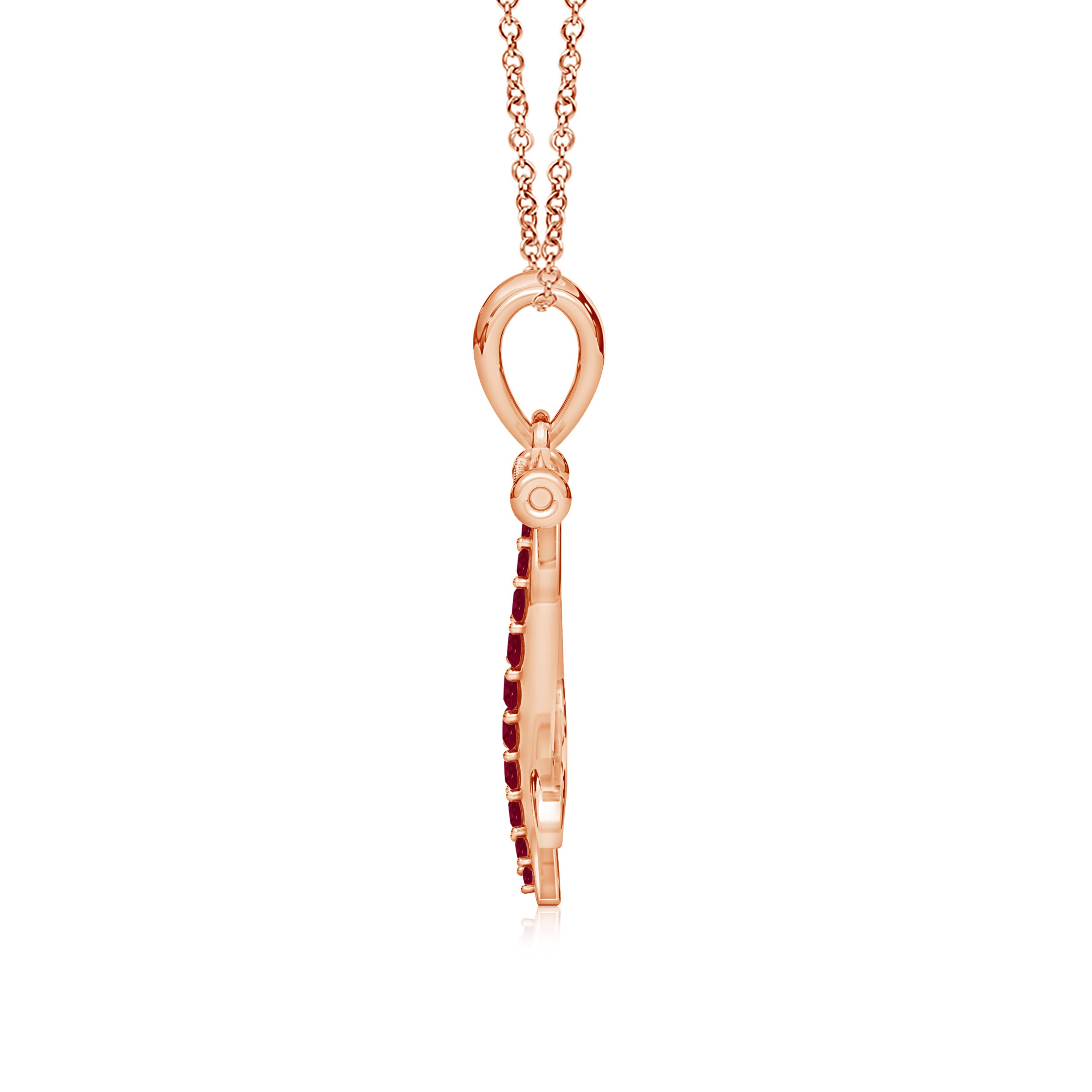 A - Ruby / 0.28 CT / 14 KT Rose Gold