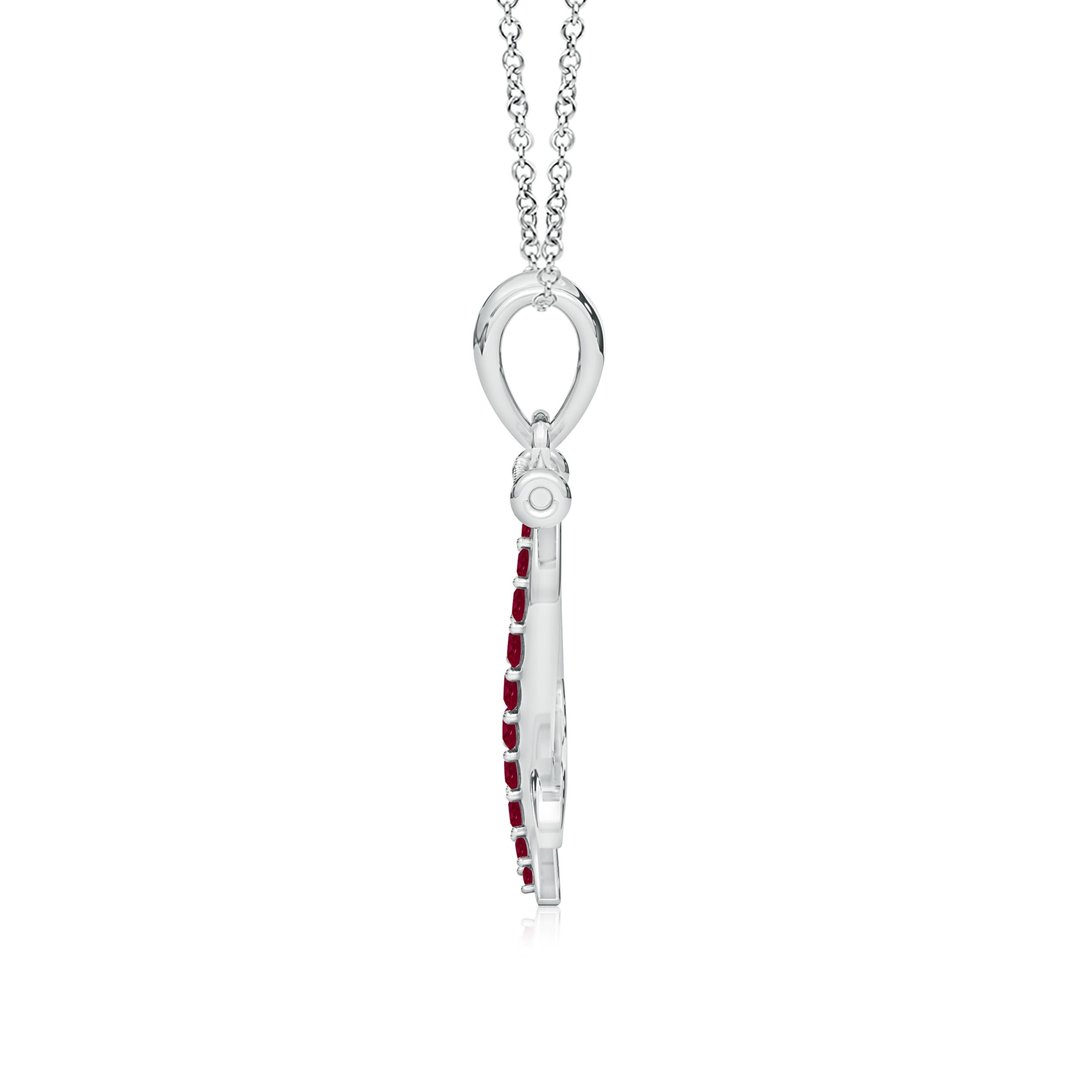 A - Ruby / 0.28 CT / 14 KT White Gold