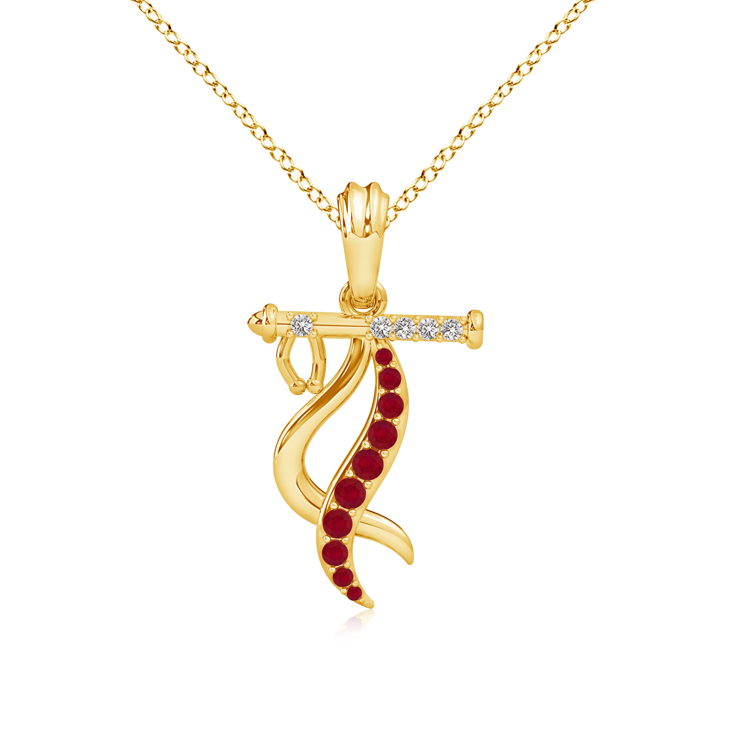 AA - Ruby / 0.28 CT / 14 KT Yellow Gold