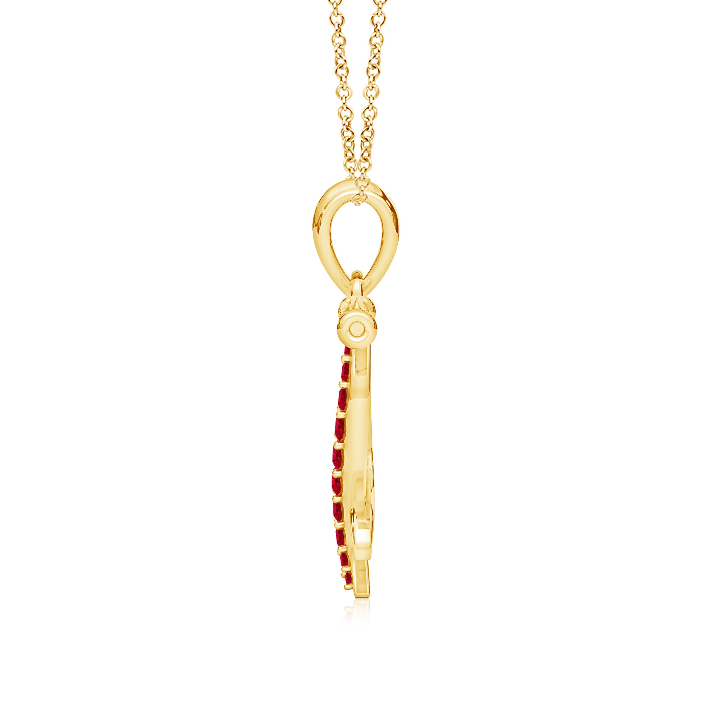 AAA - Ruby / 0.28 CT / 14 KT Yellow Gold