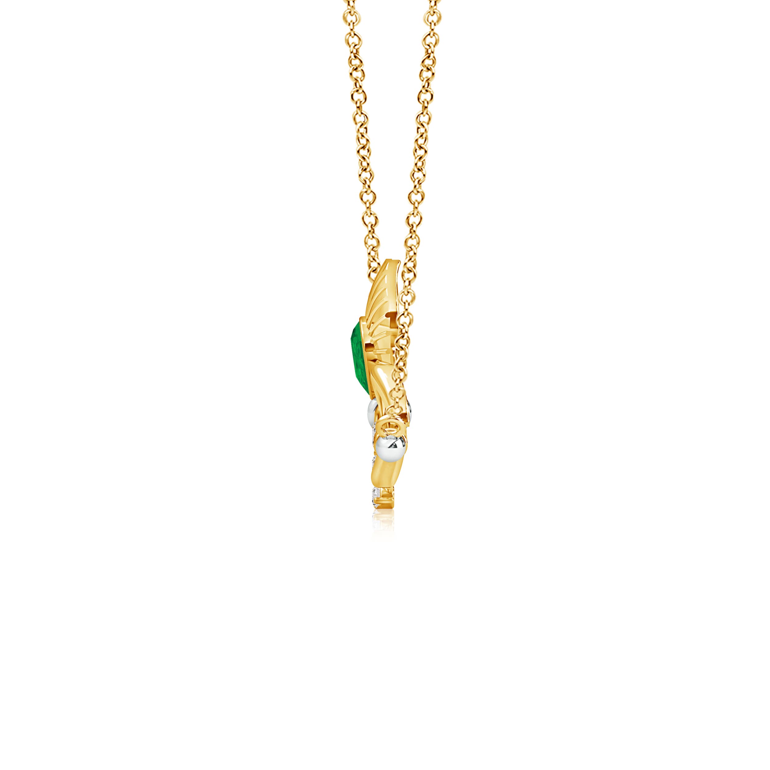 AA - Emerald / 0.17 CT / 14 KT Yellow Gold