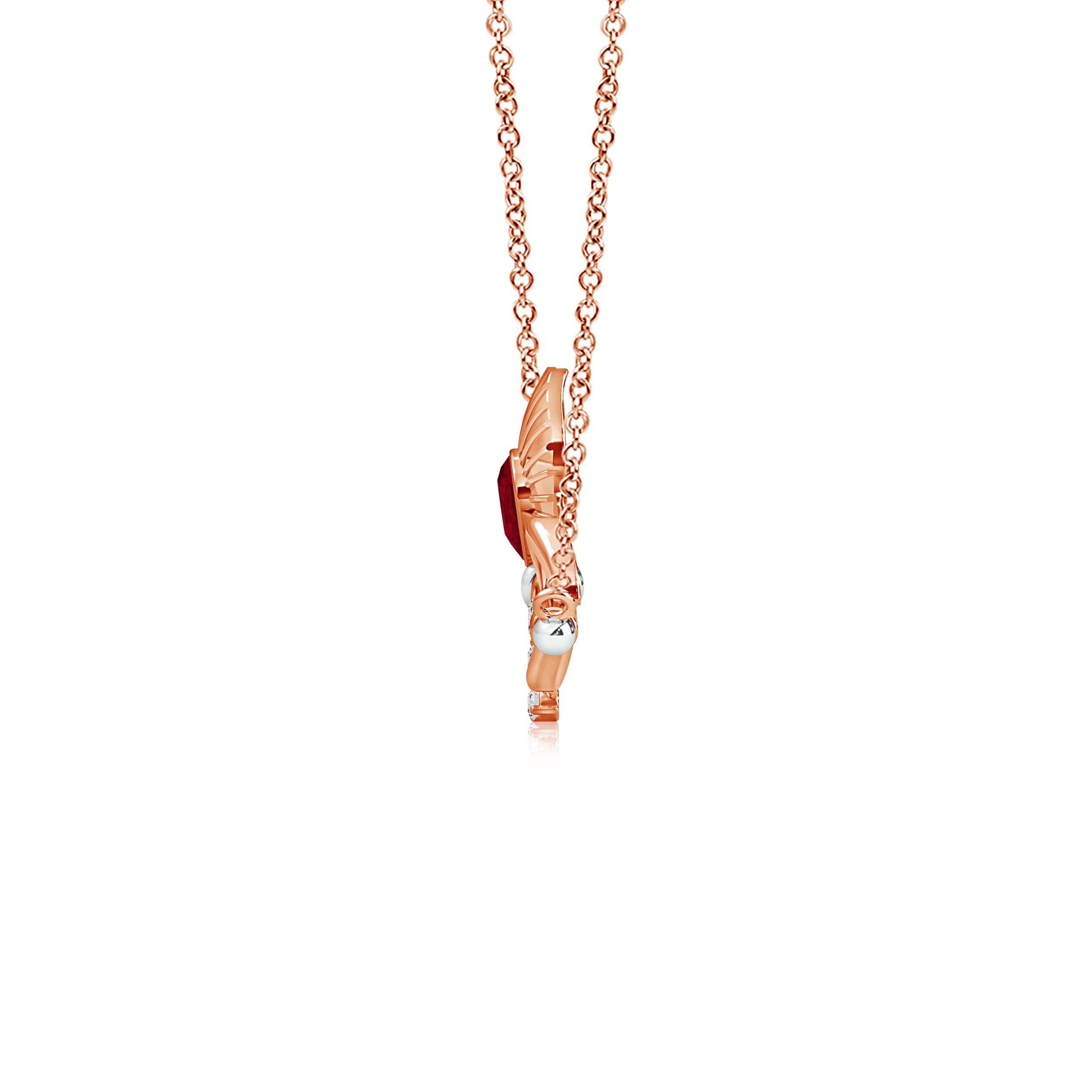 AA - Ruby / 0.21 CT / 14 KT Rose Gold