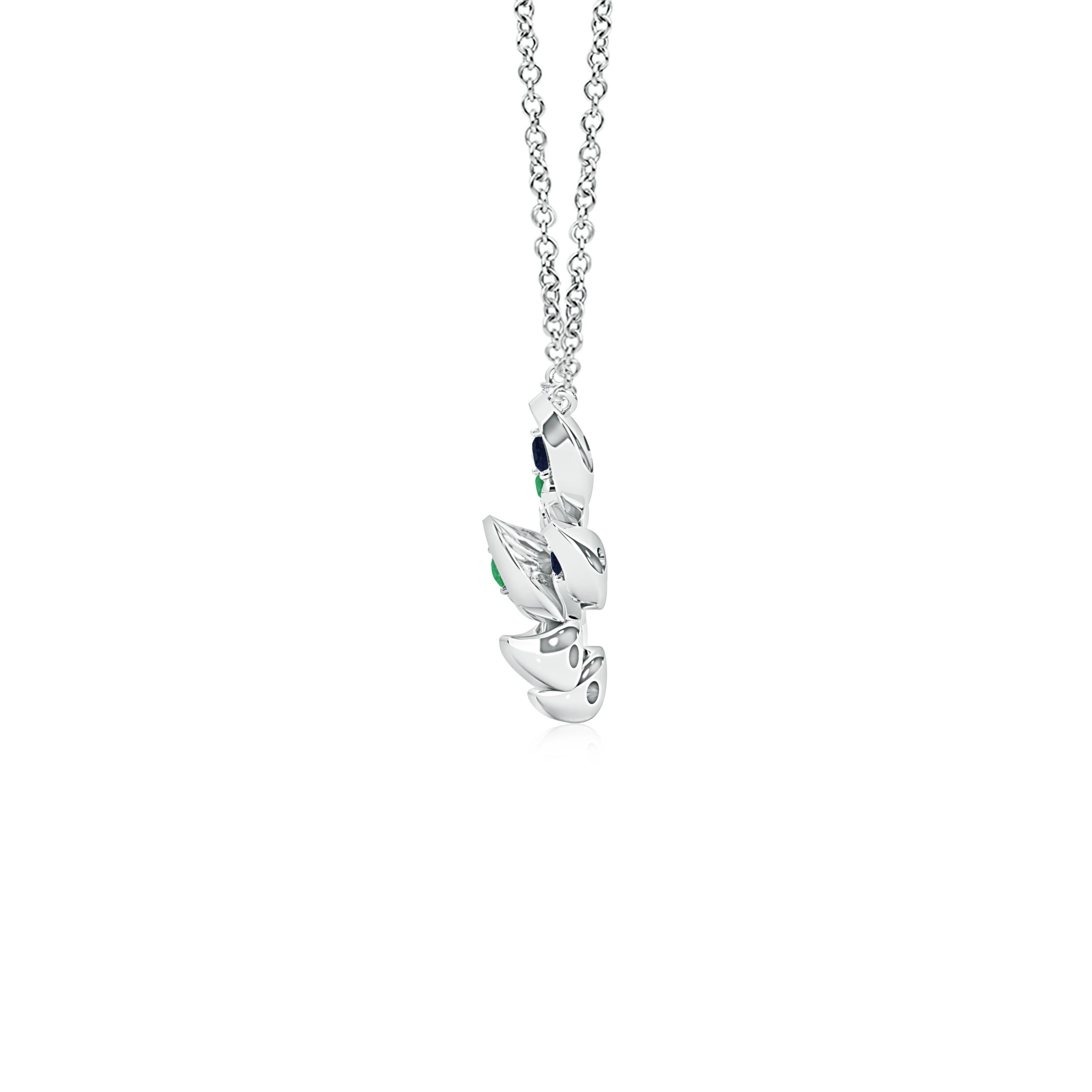 A - Emerald / 0.38 CT / 14 KT White Gold