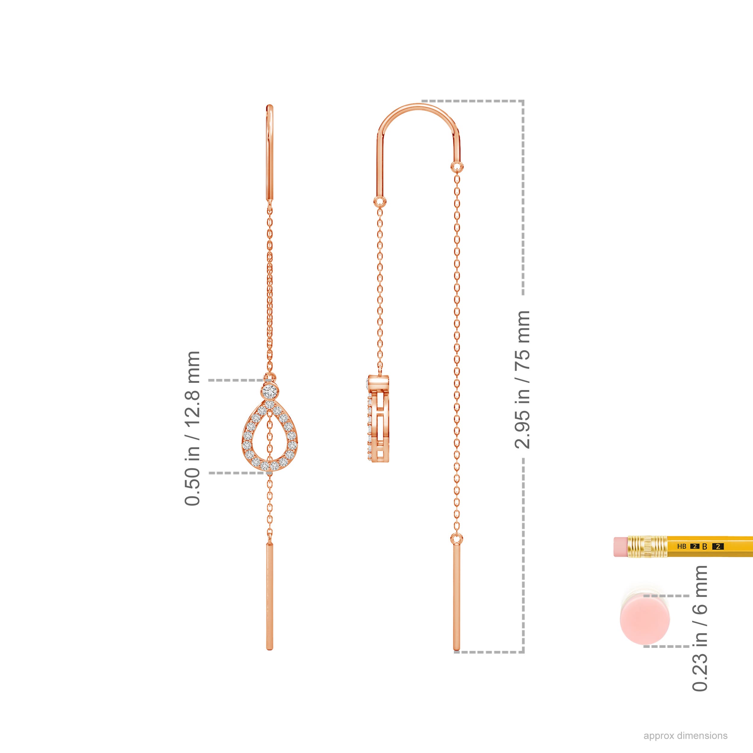 H, SI2 / 0.3 CT / 14 KT Rose Gold