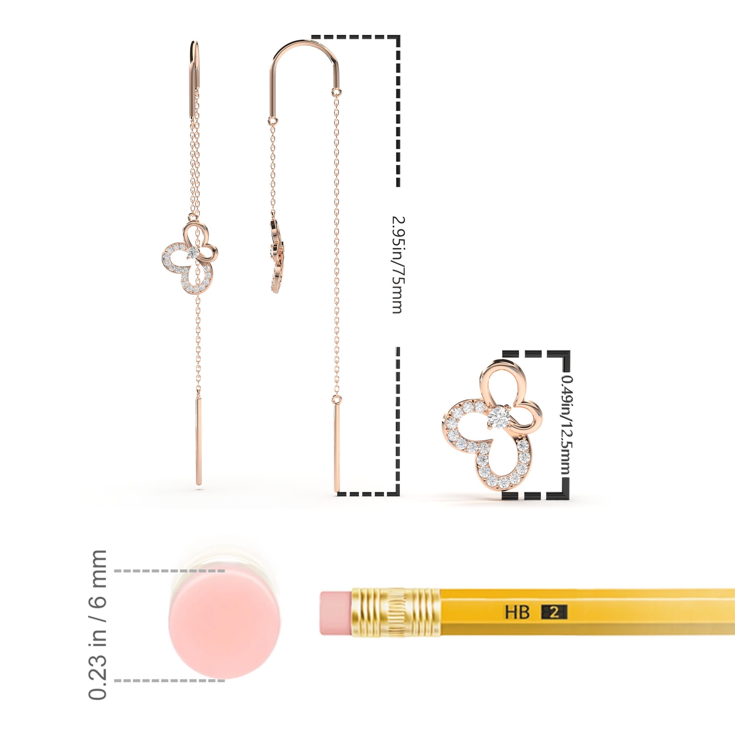 K, I3 / 0.23 CT / 14 KT Rose Gold