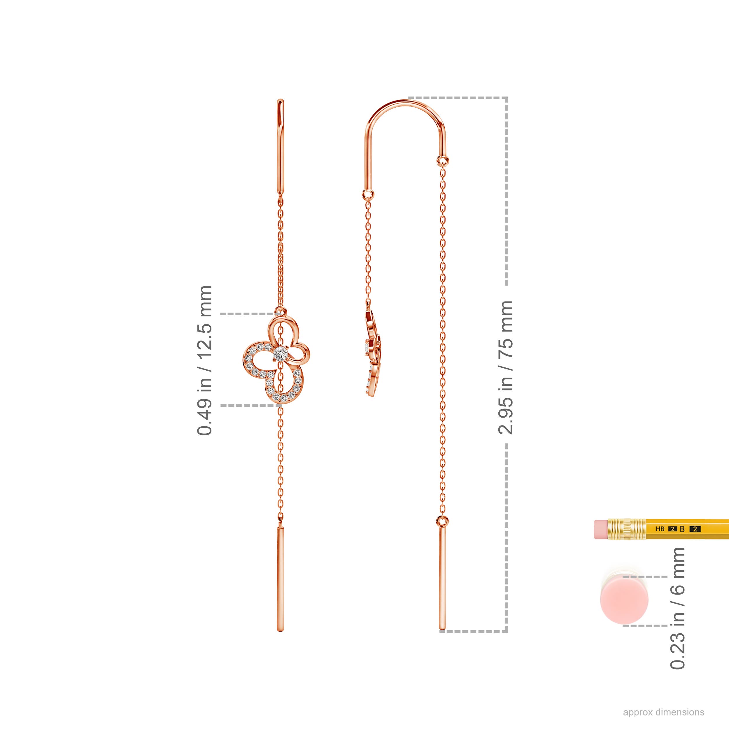 I-J, I1-I2 / 0.23 CT / 14 KT Rose Gold