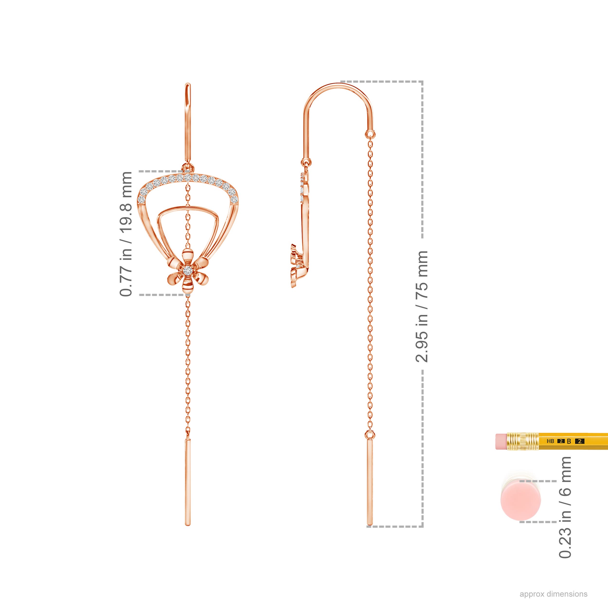 H, SI2 / 0.27 CT / 14 KT Rose Gold