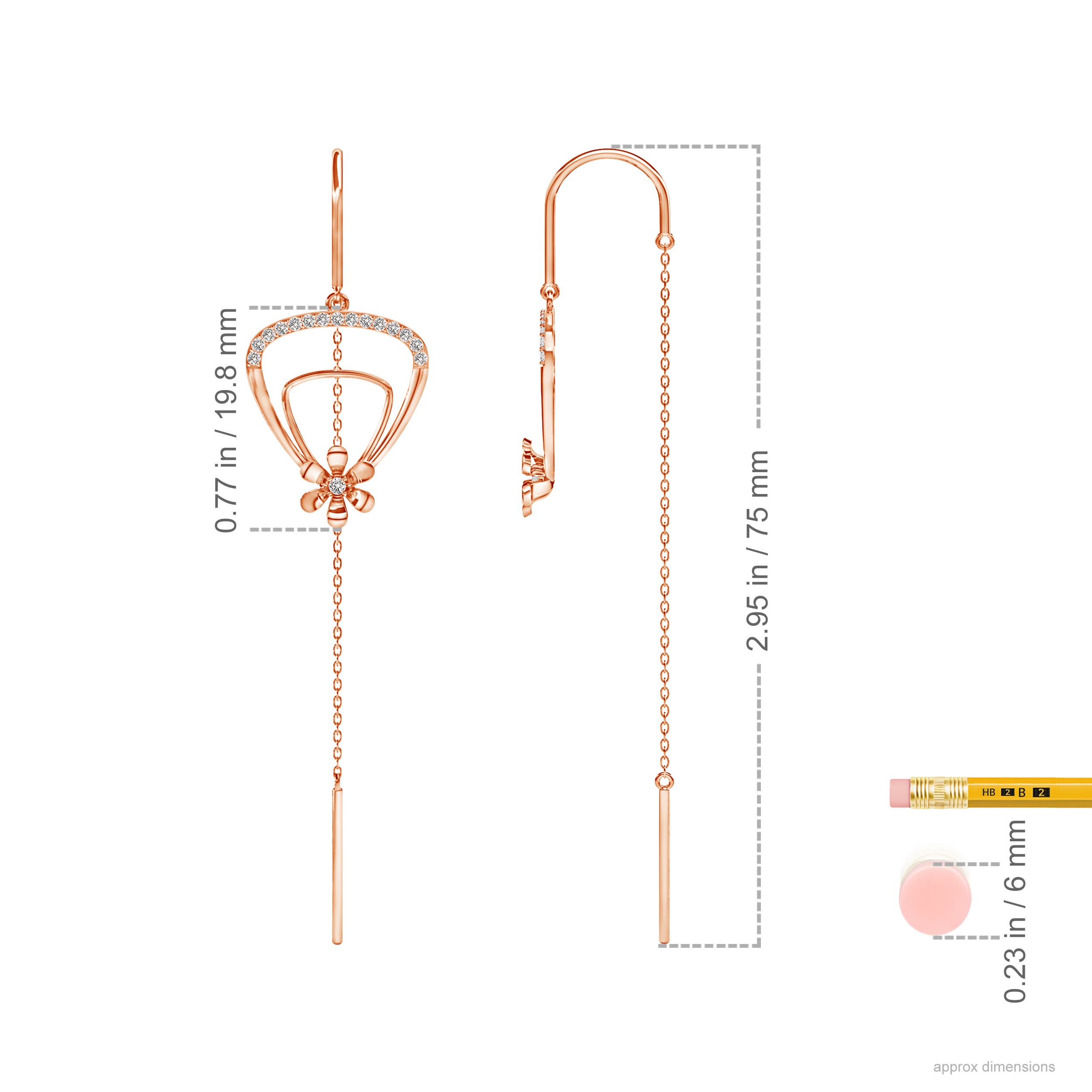 I-J, I1-I2 / 0.27 CT / 14 KT Rose Gold