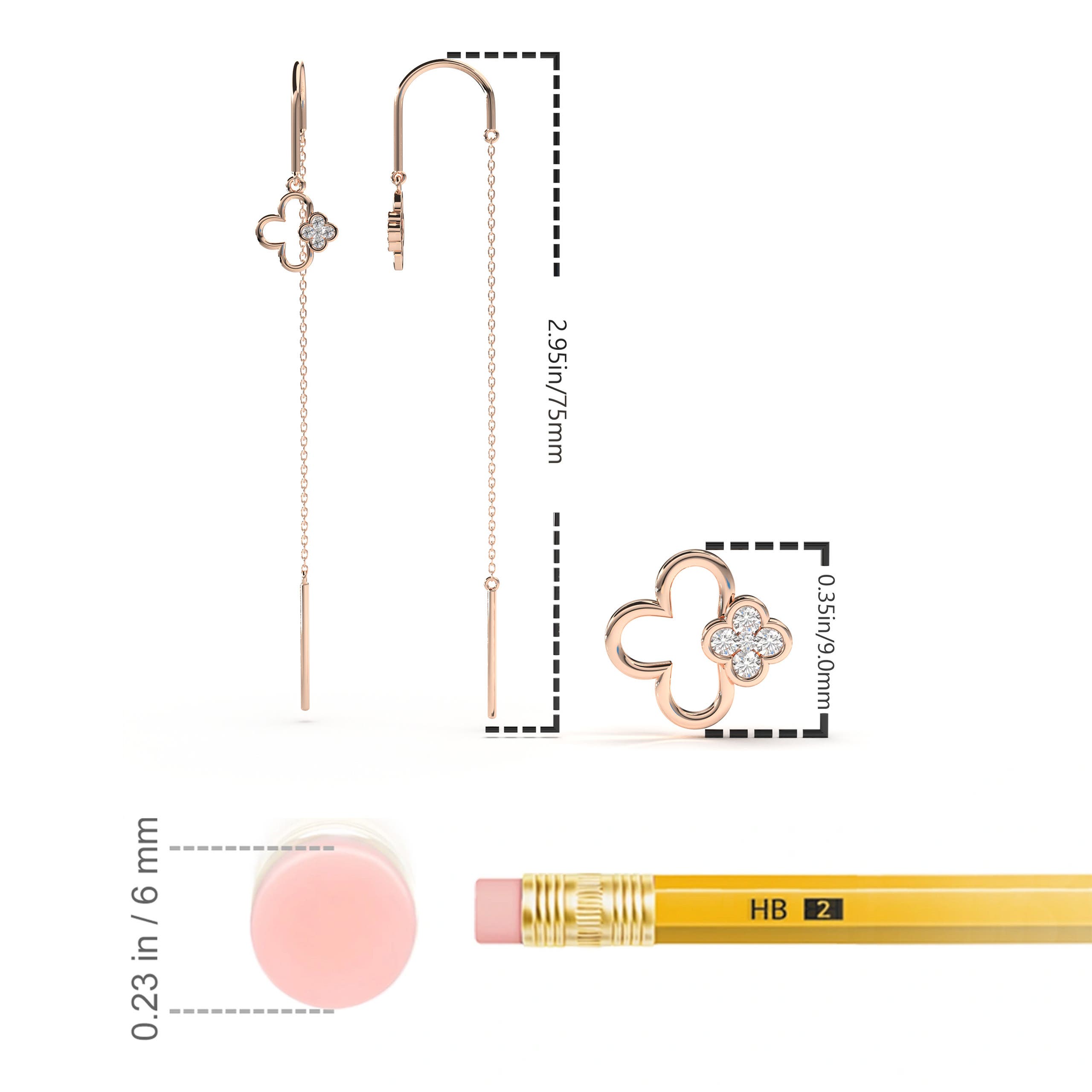 K, I3 / 0.12 CT / 14 KT Rose Gold