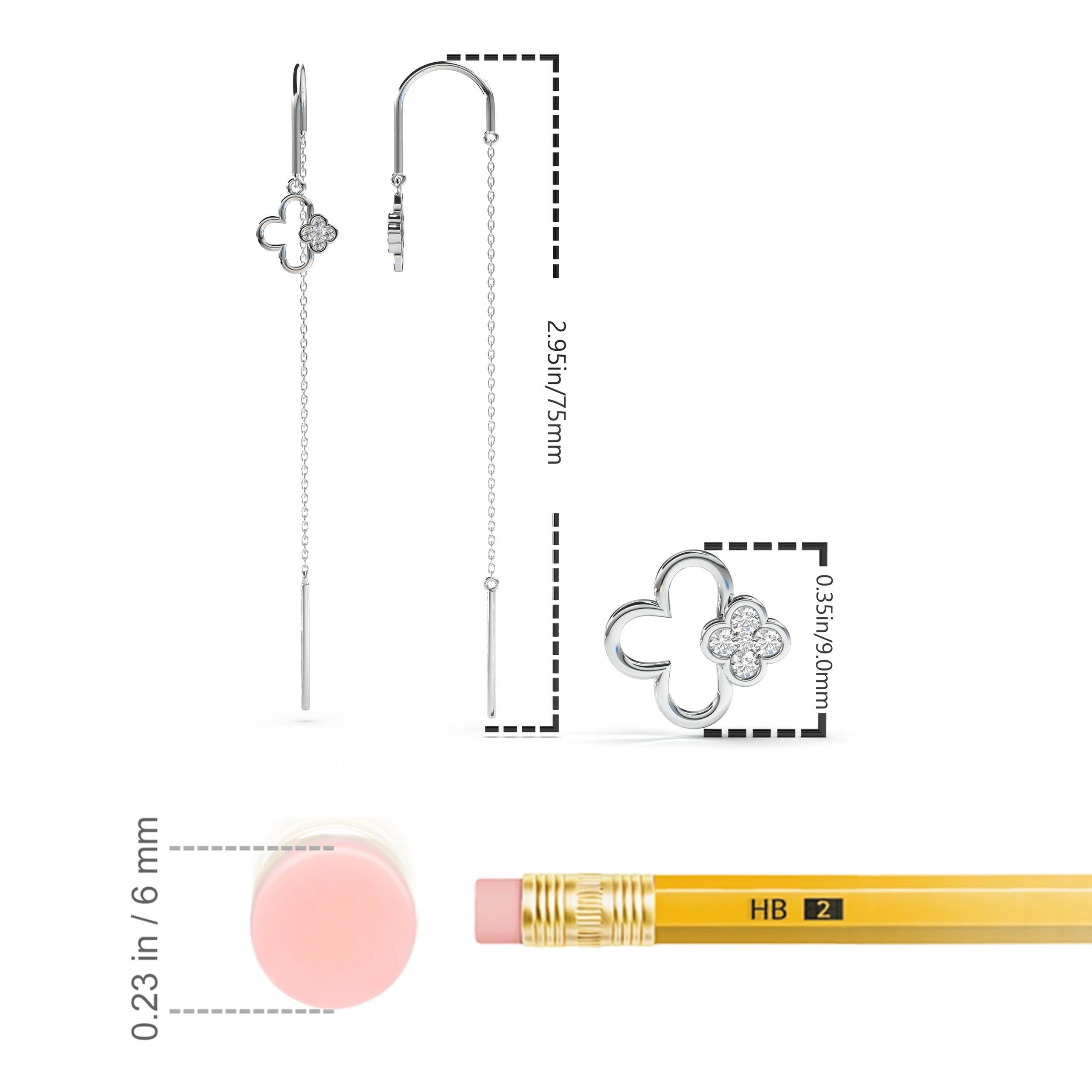 K, I3 / 0.12 CT / 14 KT White Gold