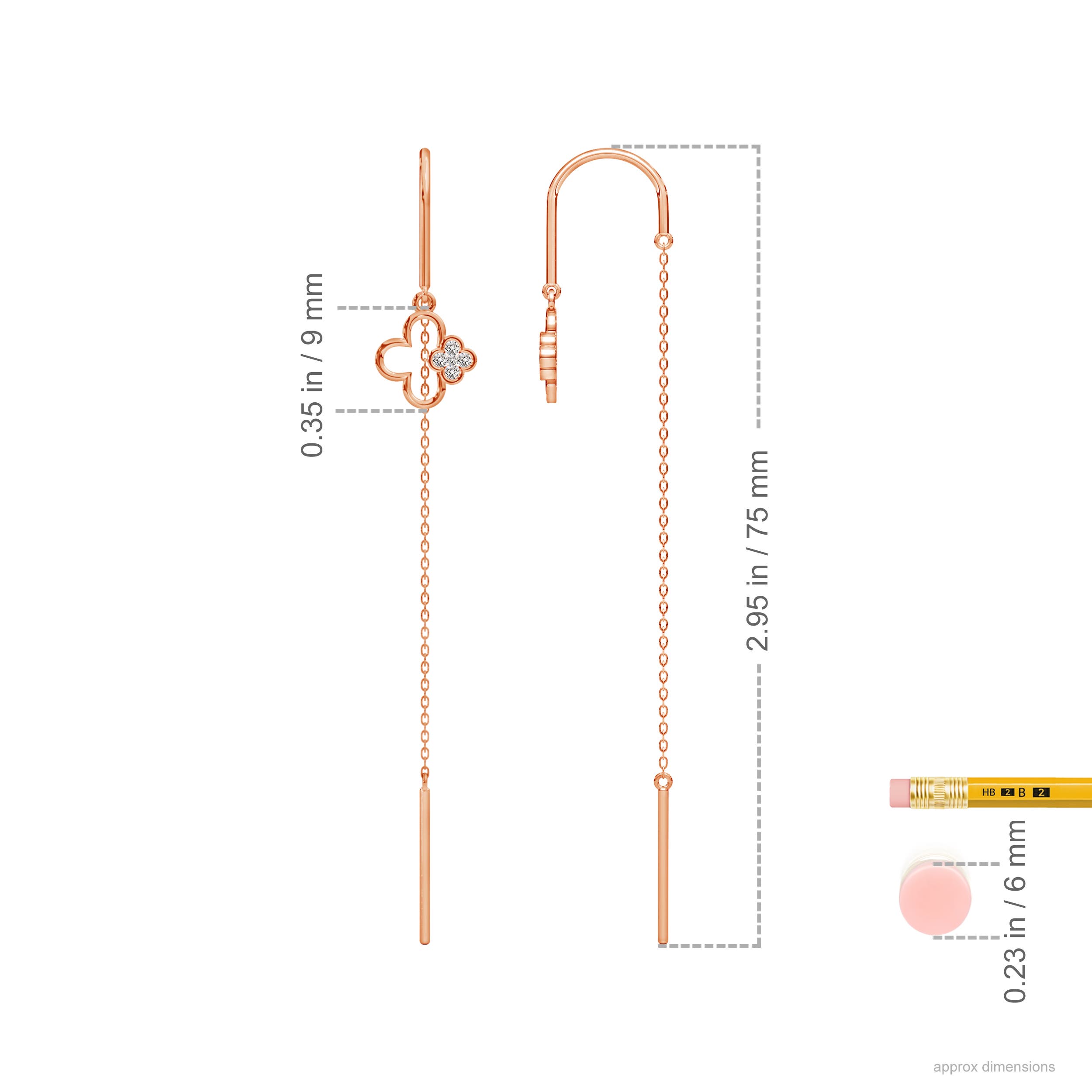 I-J, I1-I2 / 0.12 CT / 14 KT Rose Gold