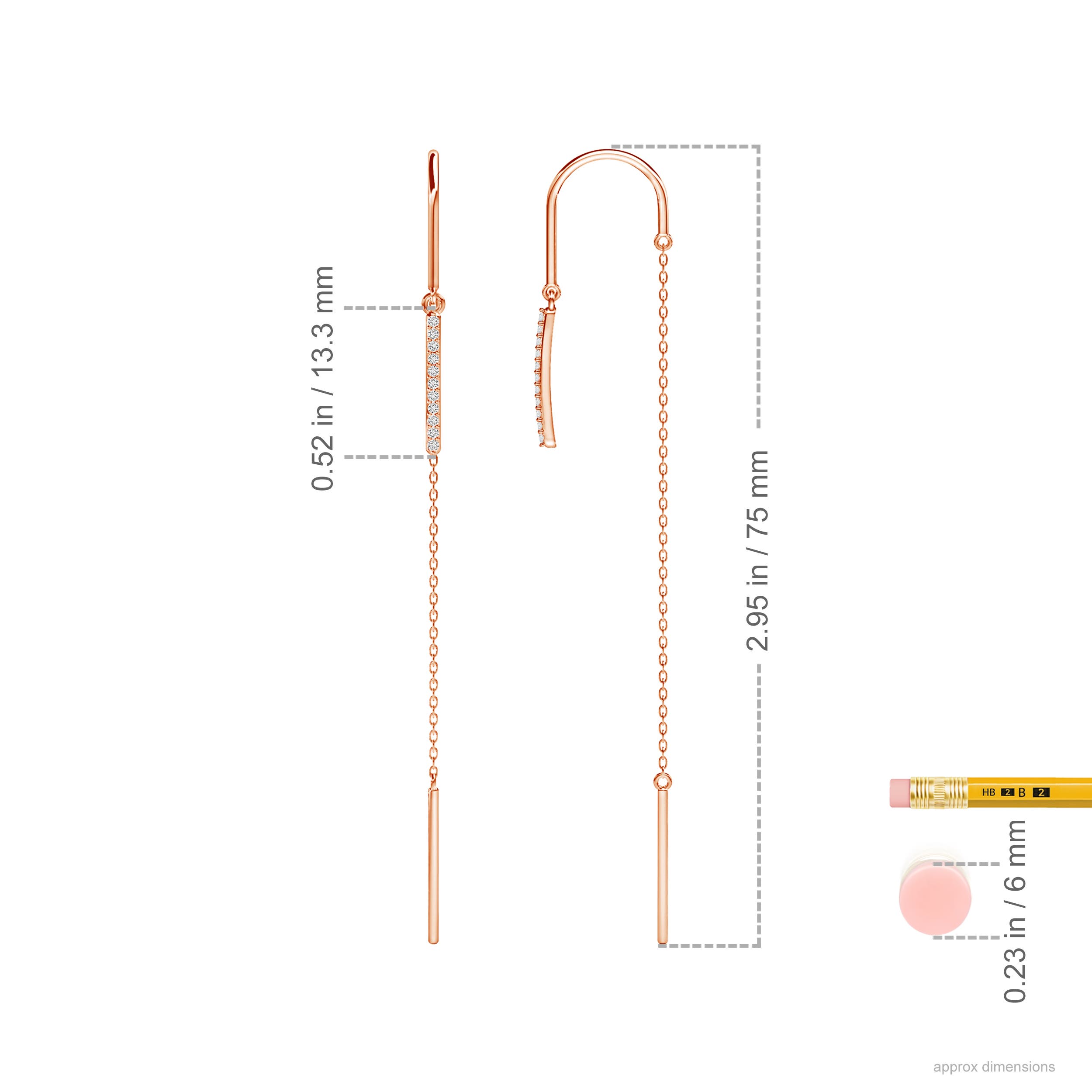 H, SI2 / 0.11 CT / 14 KT Rose Gold