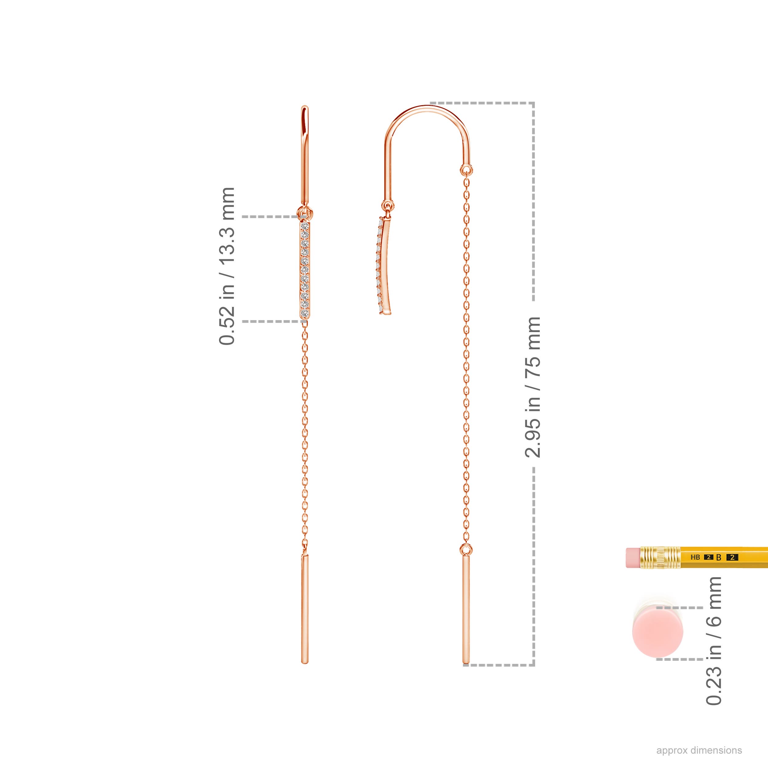 I-J, I1-I2 / 0.11 CT / 14 KT Rose Gold