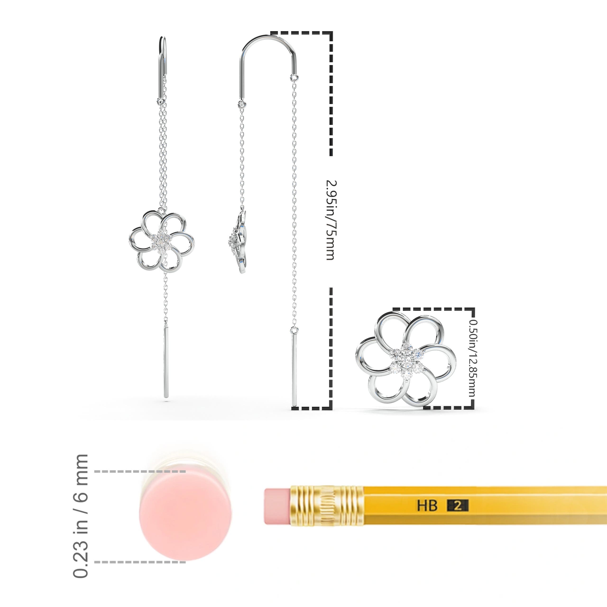 K, I3 / 0.2 CT / 14 KT White Gold