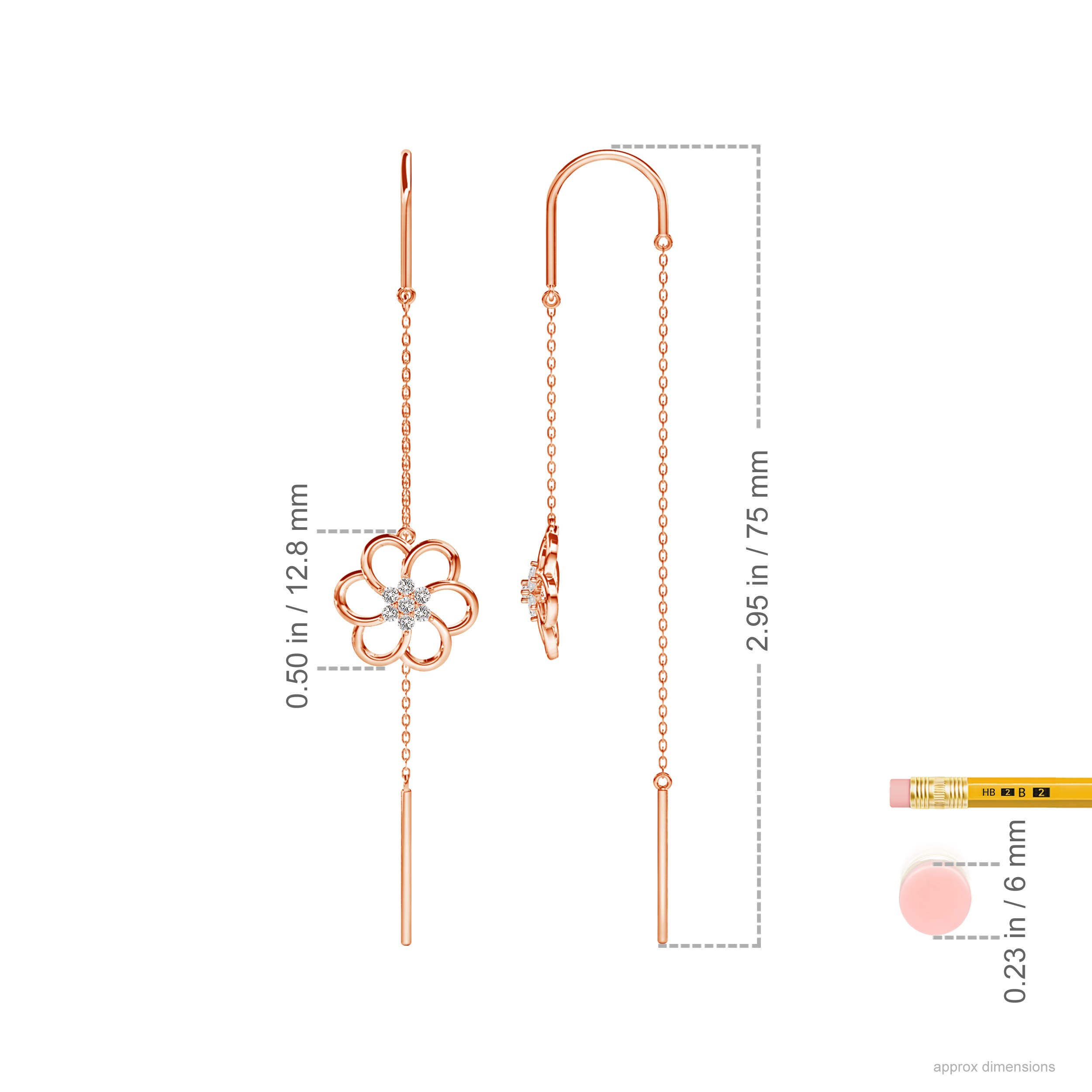 I-J, I1-I2 / 0.2 CT / 14 KT Rose Gold