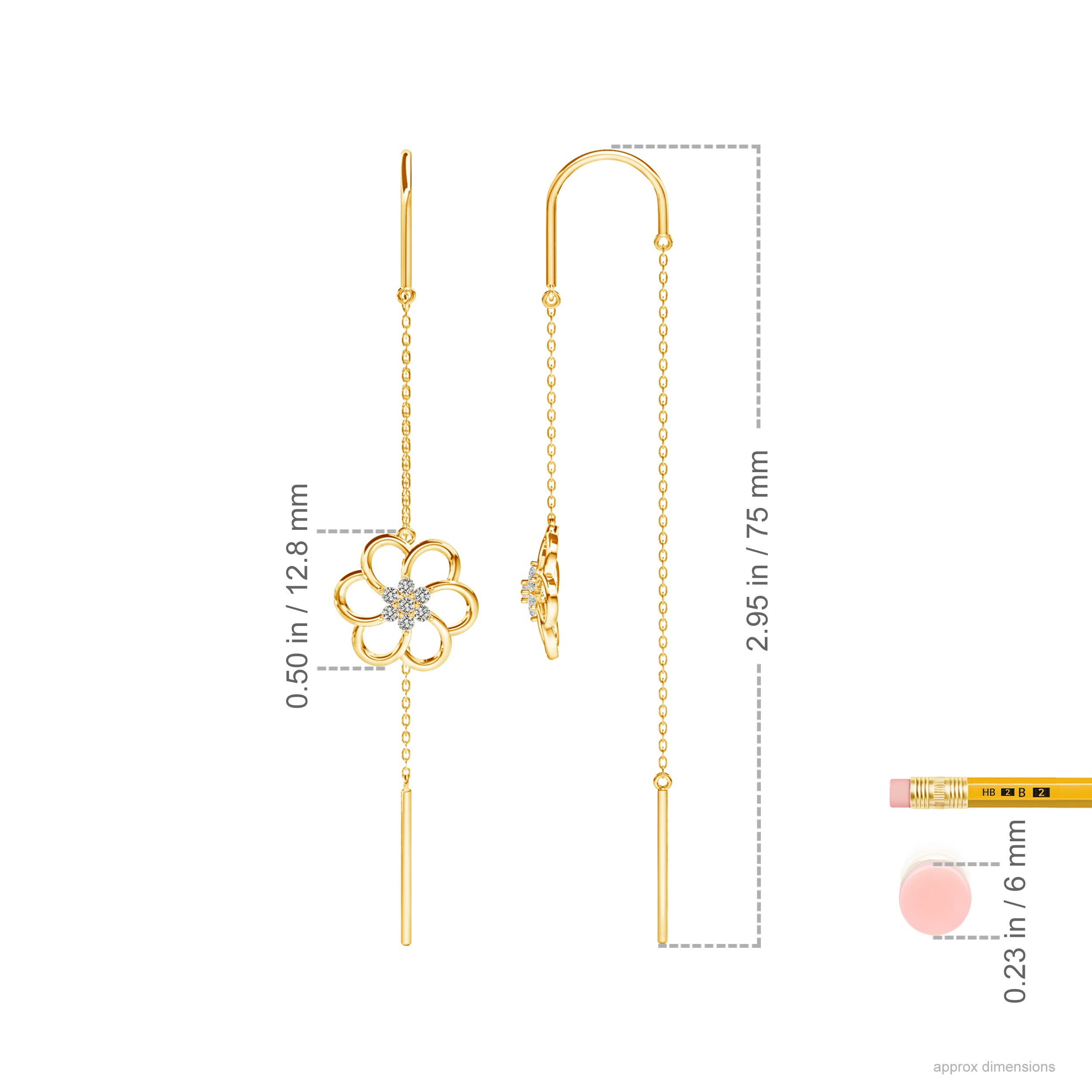 K, I3 / 0.2 CT / 14 KT Yellow Gold