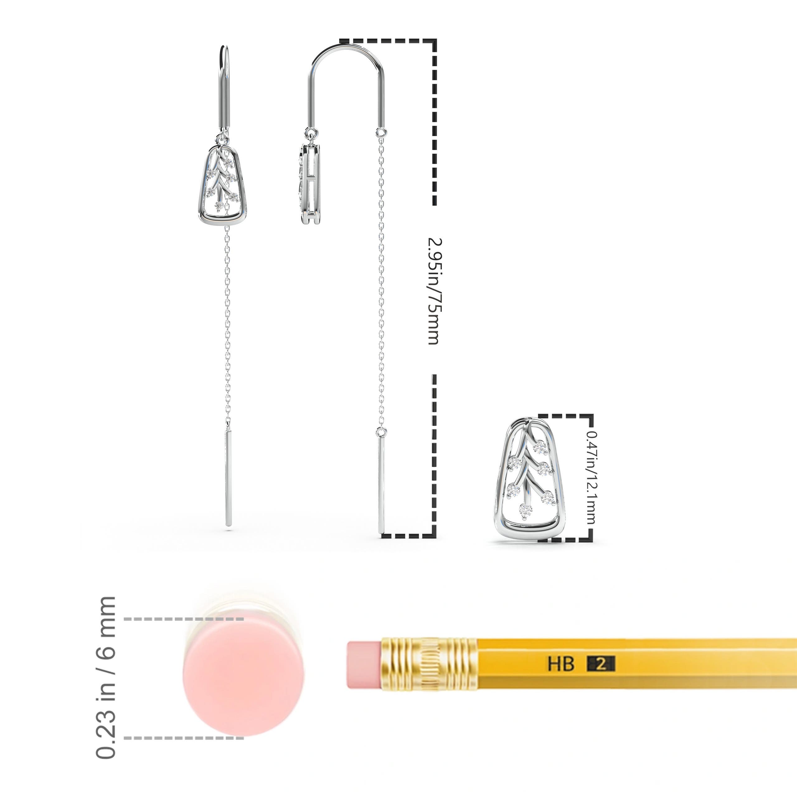 K, I3 / 0.14 CT / 14 KT White Gold