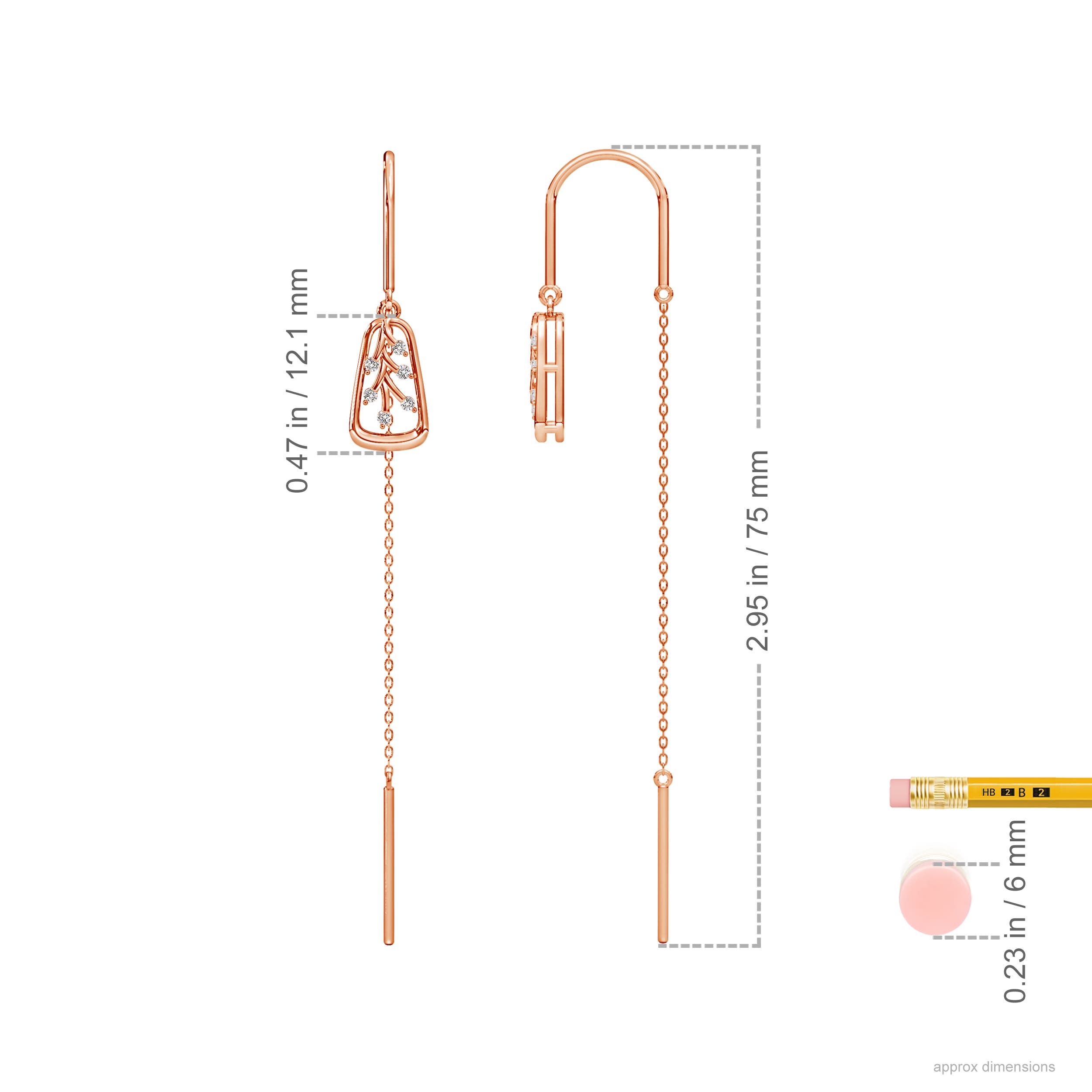 I-J, I1-I2 / 0.14 CT / 14 KT Rose Gold