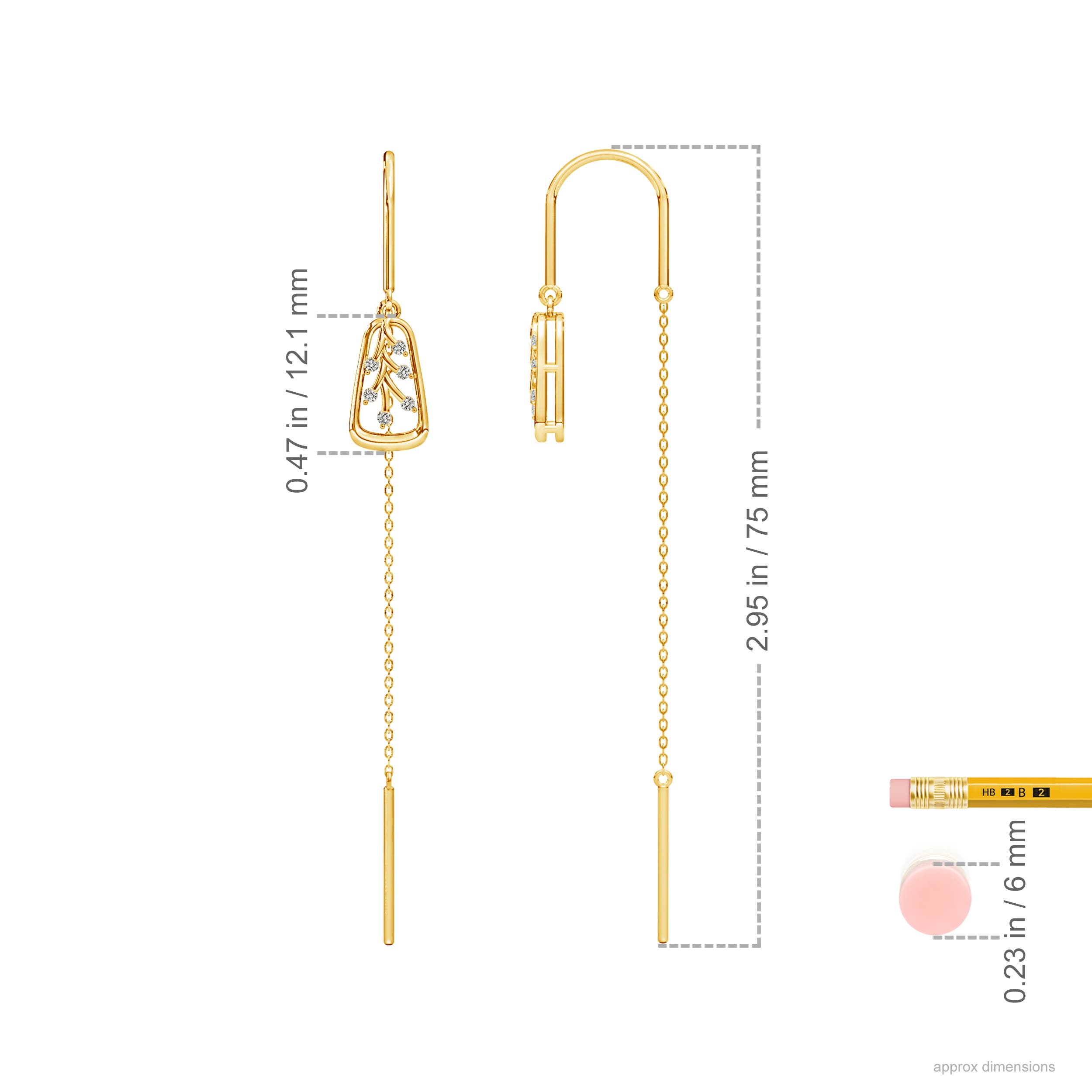 K, I3 / 0.14 CT / 14 KT Yellow Gold