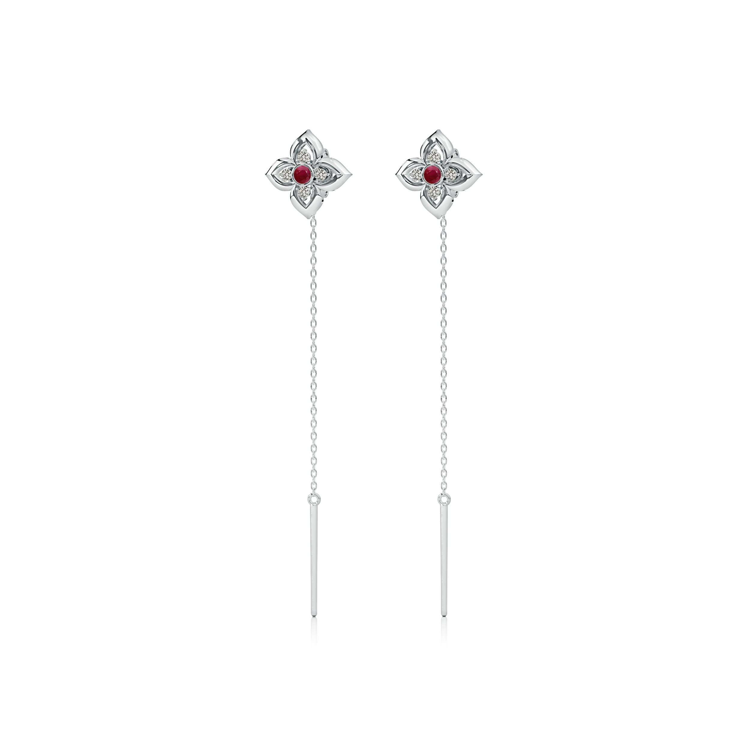 A - Ruby / 0.21 CT / 14 KT White Gold