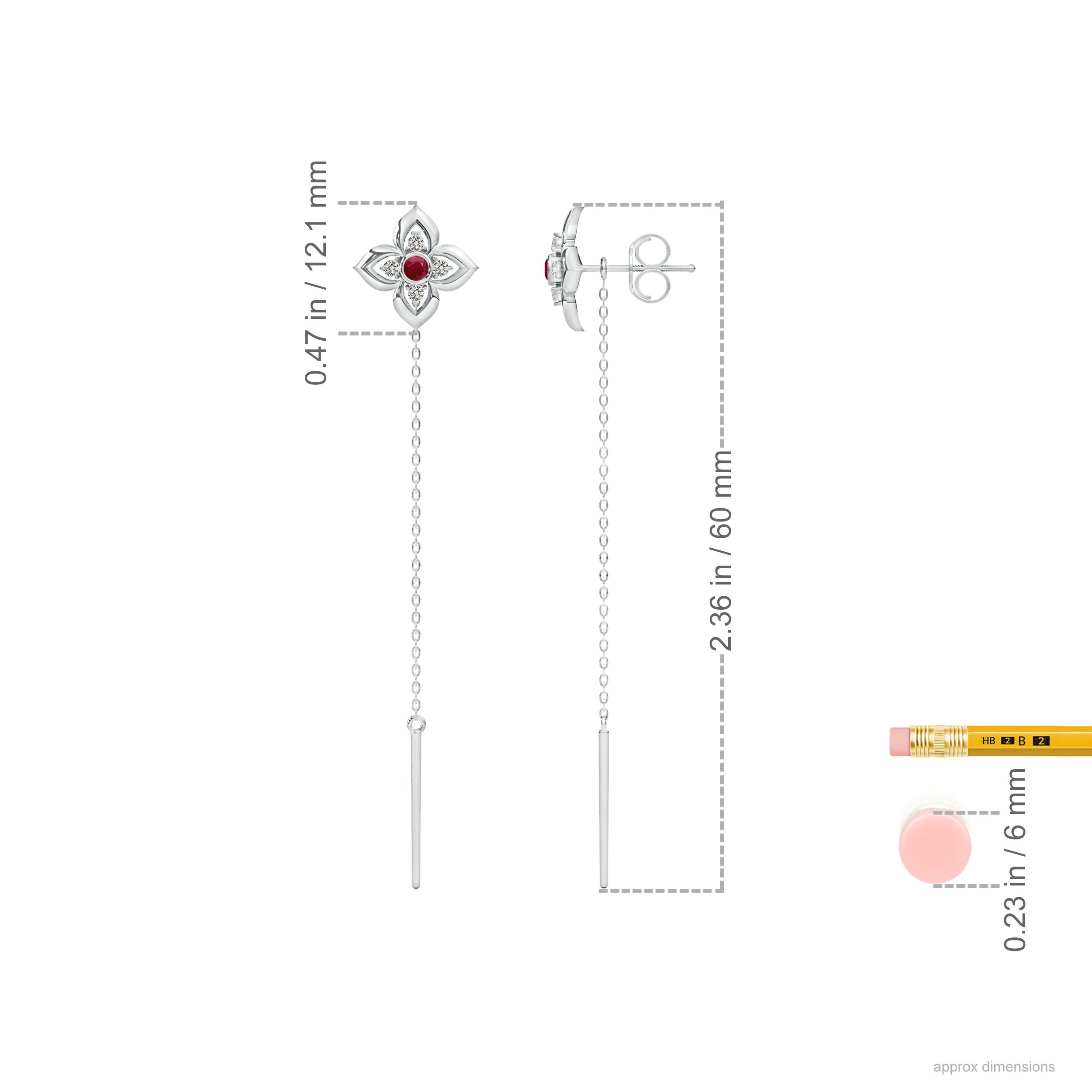 A - Ruby / 0.21 CT / 14 KT White Gold