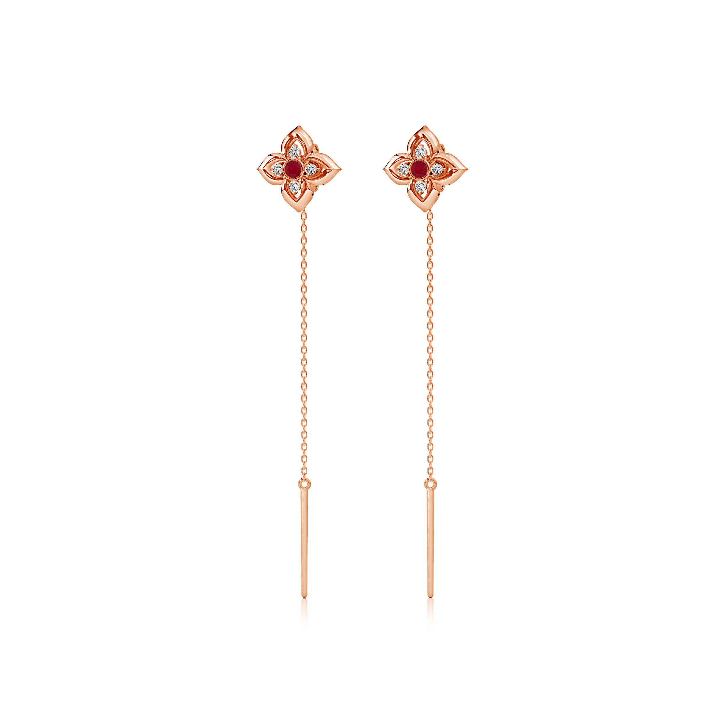 AA - Ruby / 0.21 CT / 14 KT Rose Gold