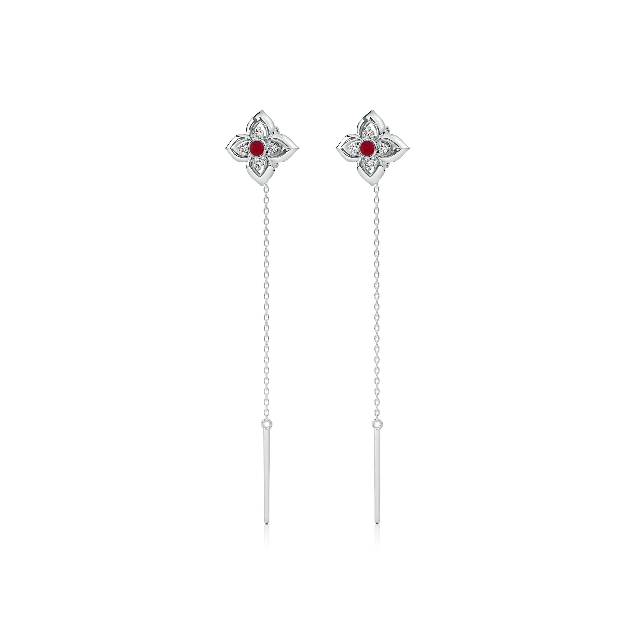 AA - Ruby / 0.21 CT / 14 KT White Gold