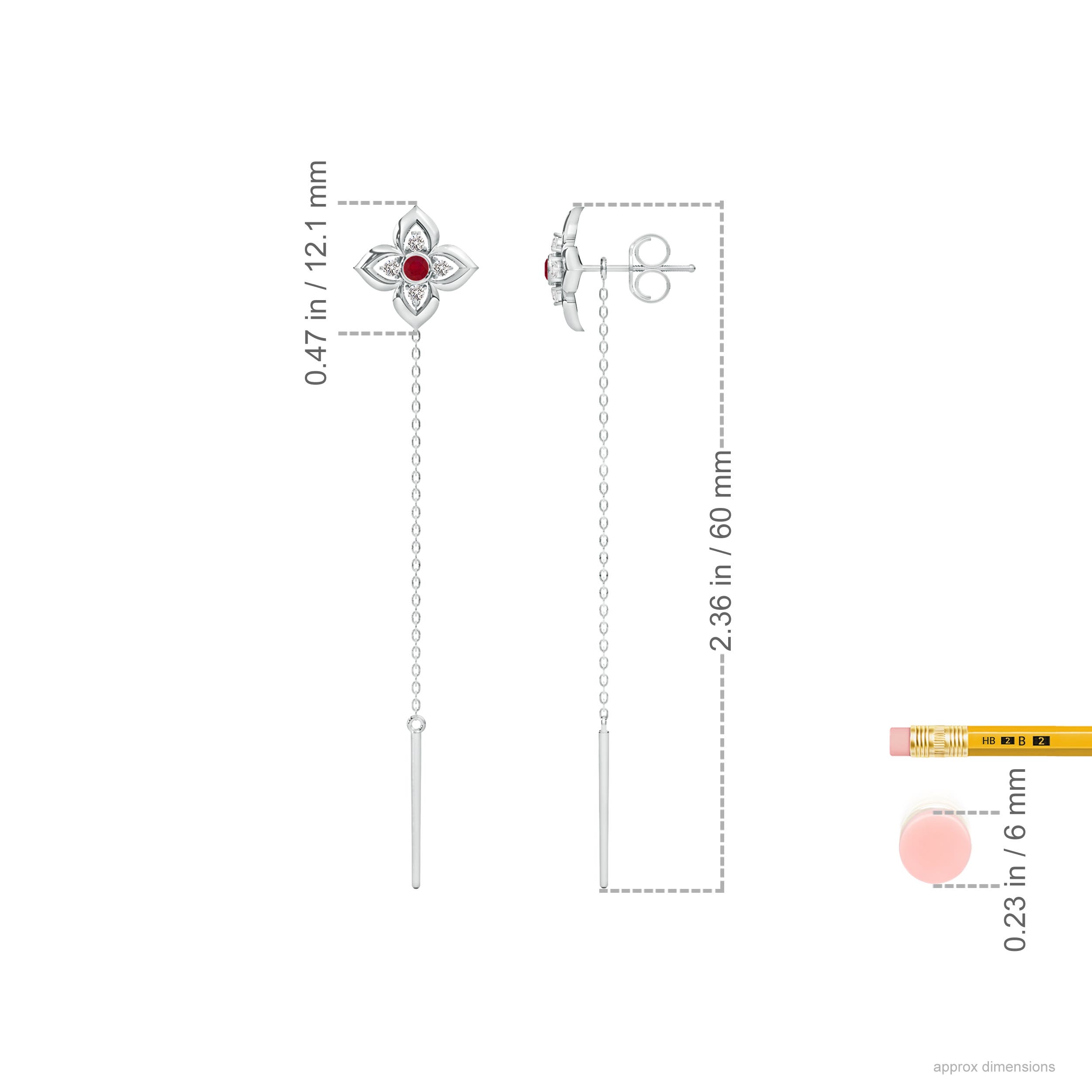 AA - Ruby / 0.21 CT / 14 KT White Gold