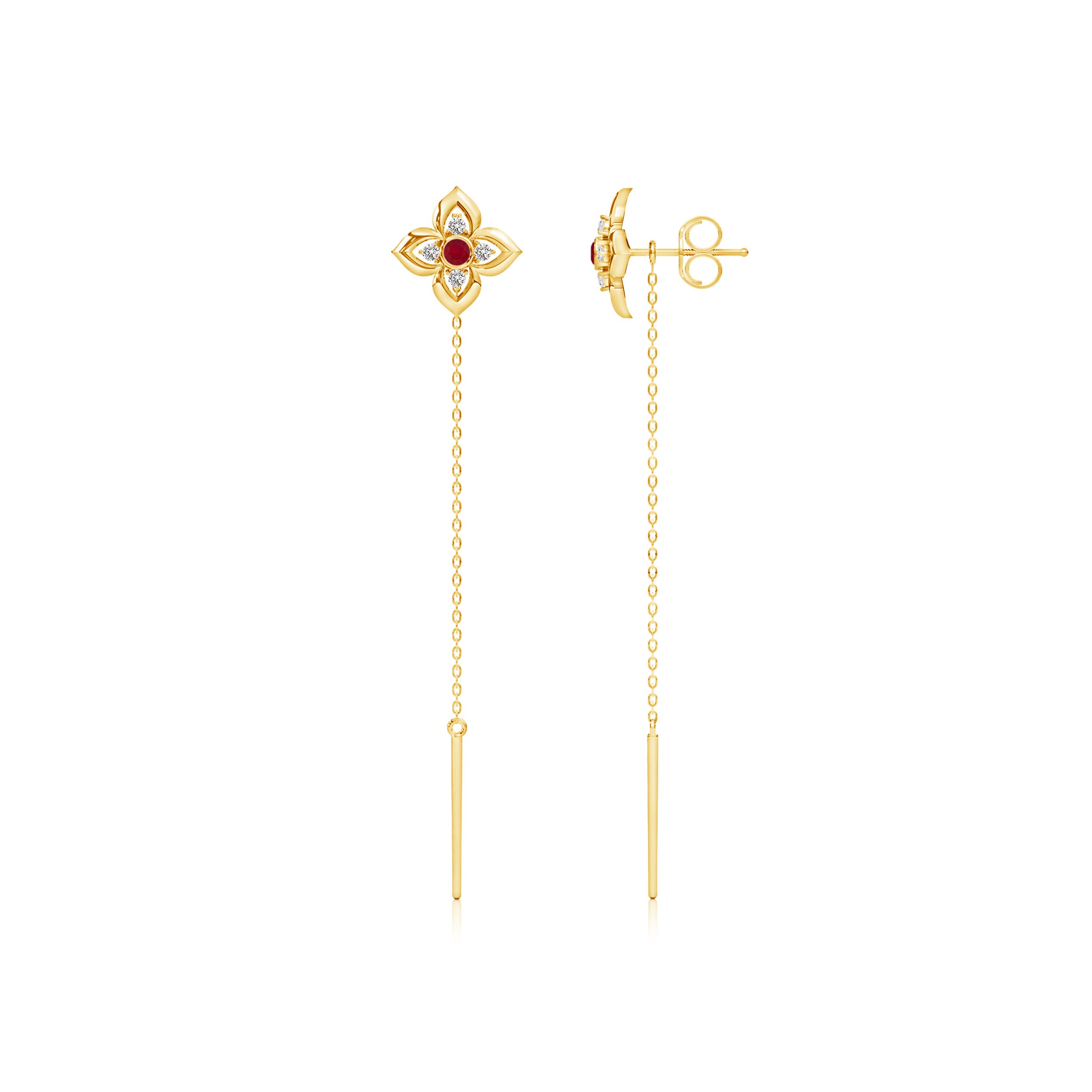 AA - Ruby / 0.21 CT / 14 KT Yellow Gold