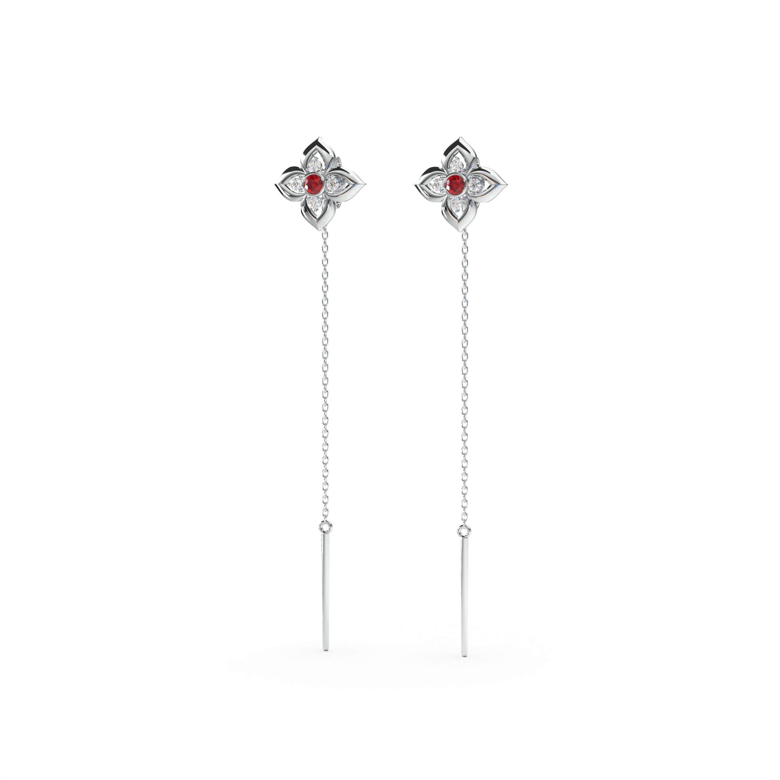 A - Ruby / 0.21 CT / 14 KT White Gold