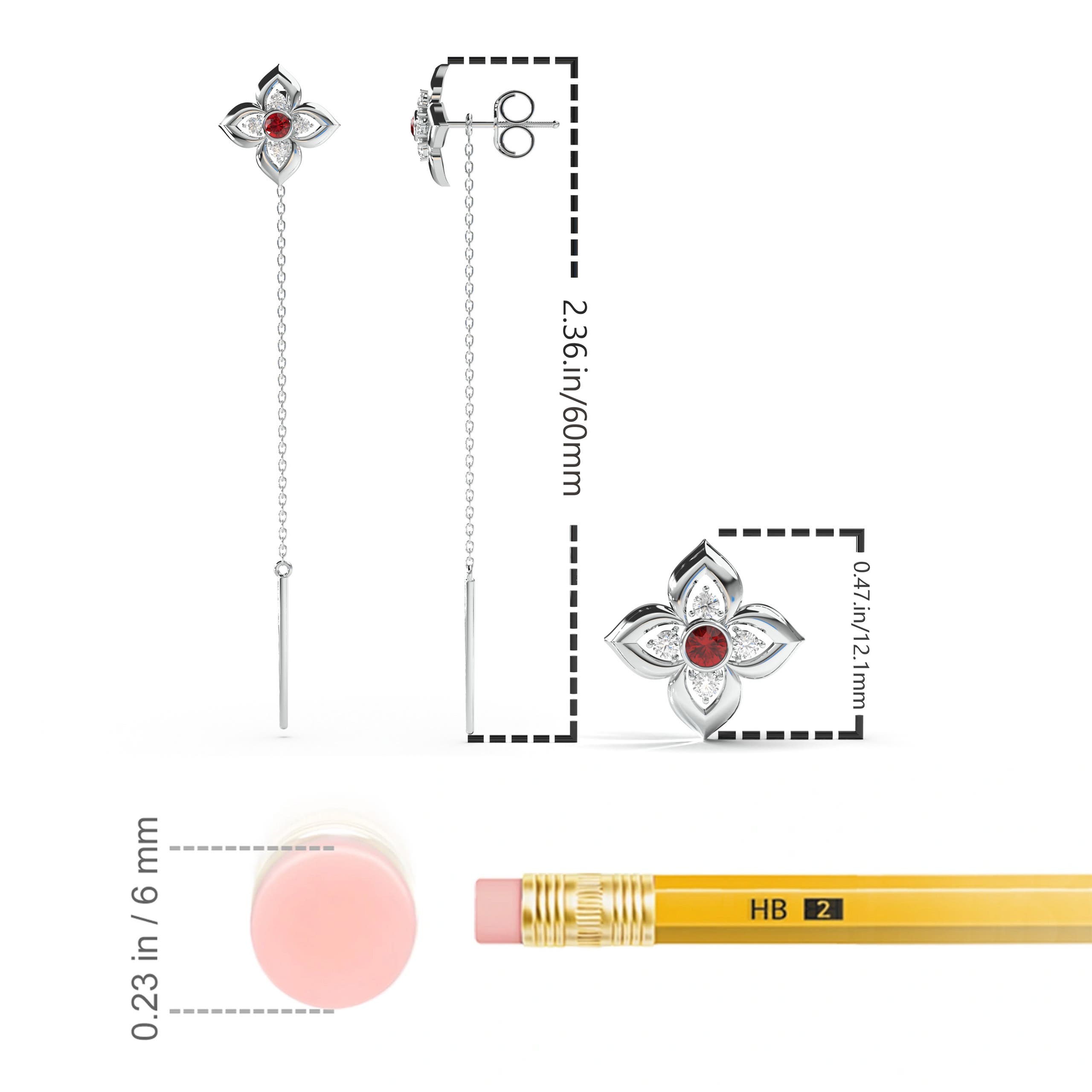 A - Ruby / 0.21 CT / 14 KT White Gold