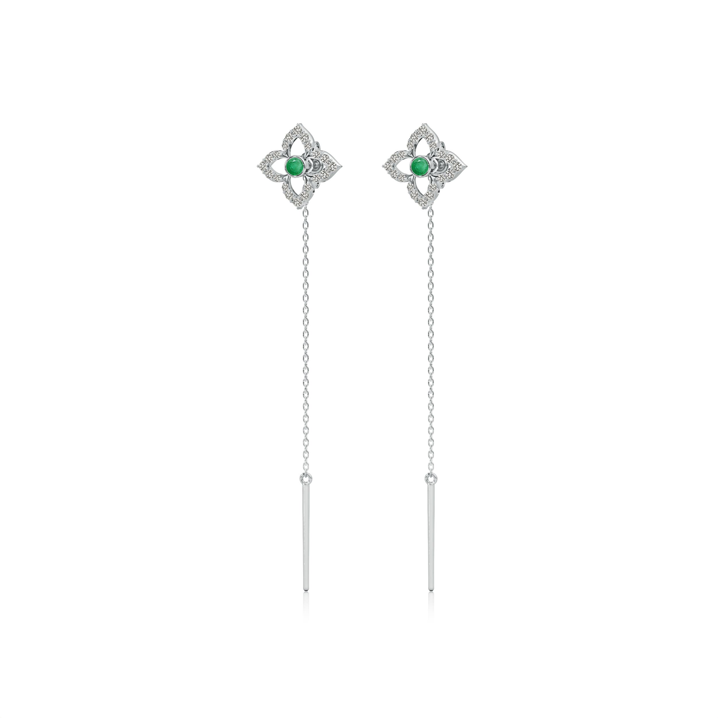 A - Emerald / 0.39 CT / 14 KT White Gold