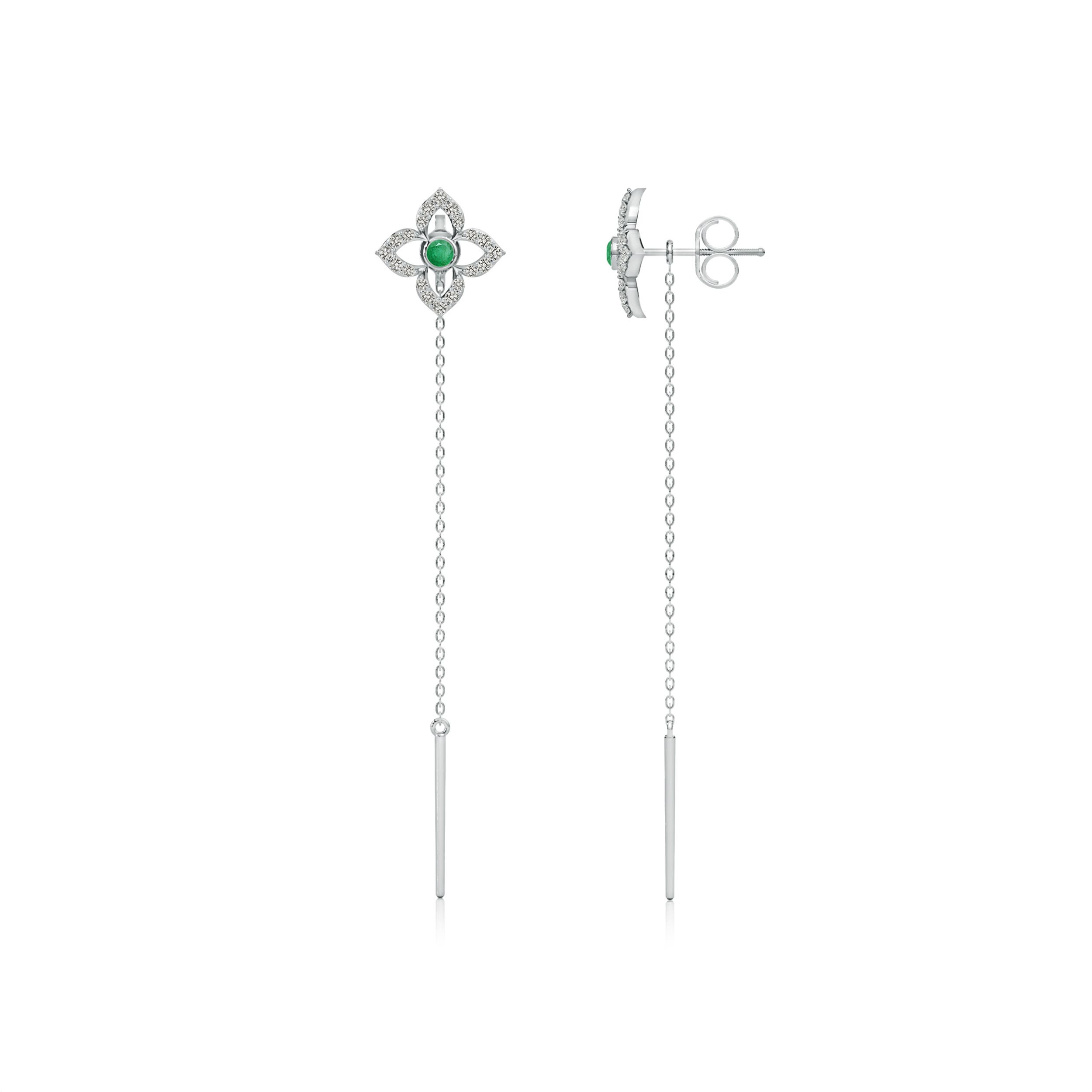 A - Emerald / 0.39 CT / 14 KT White Gold