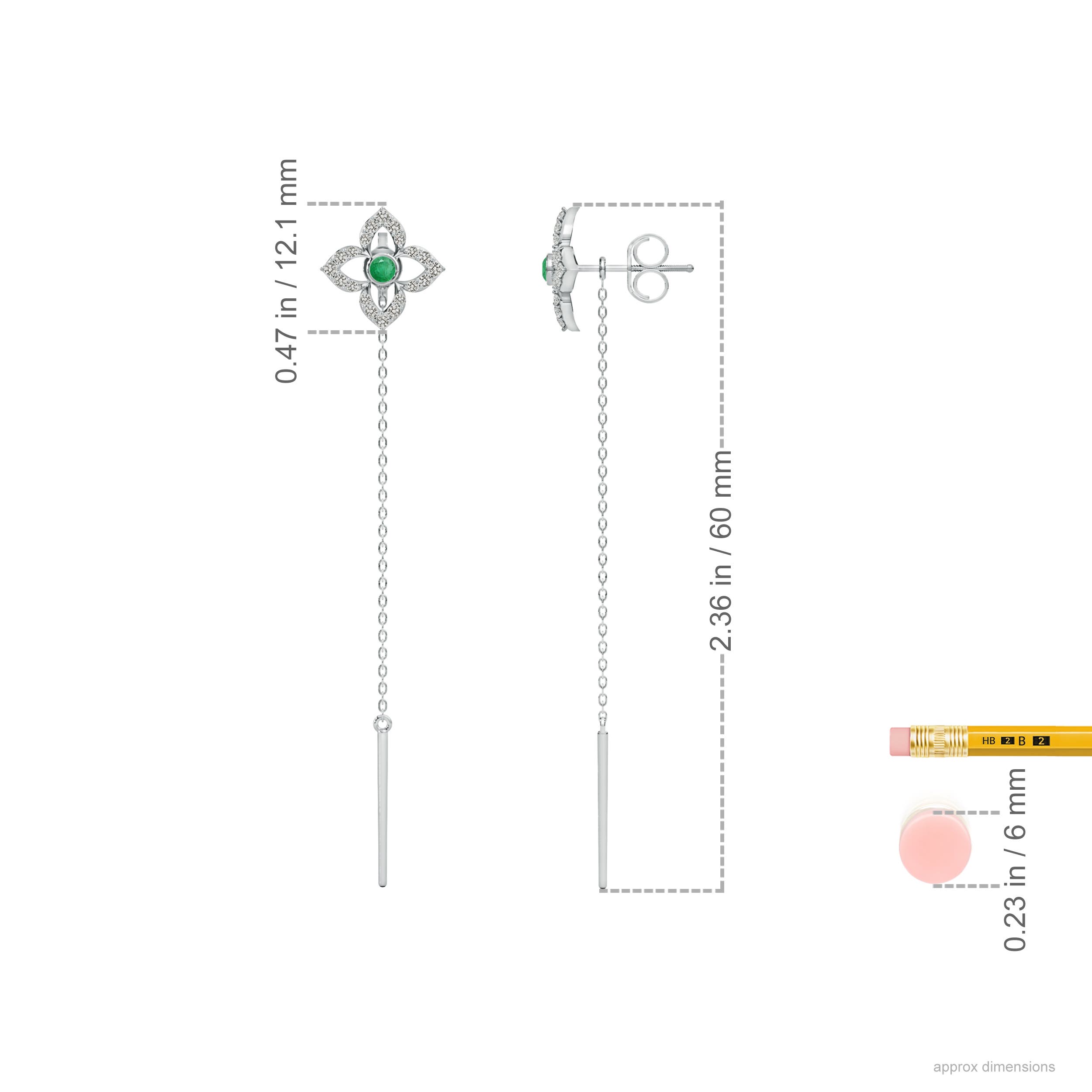 A - Emerald / 0.39 CT / 14 KT White Gold