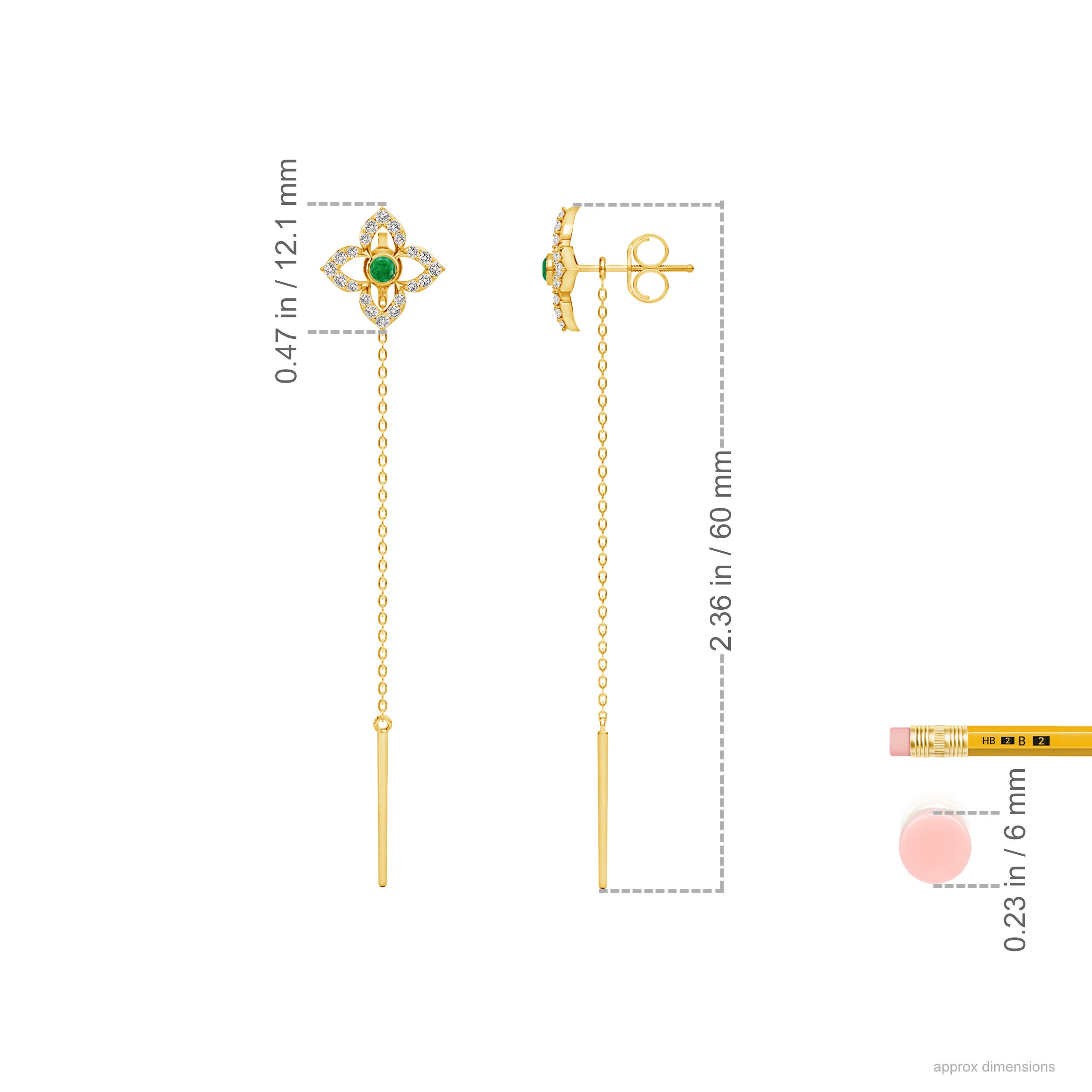 AA - Emerald / 0.39 CT / 14 KT Yellow Gold