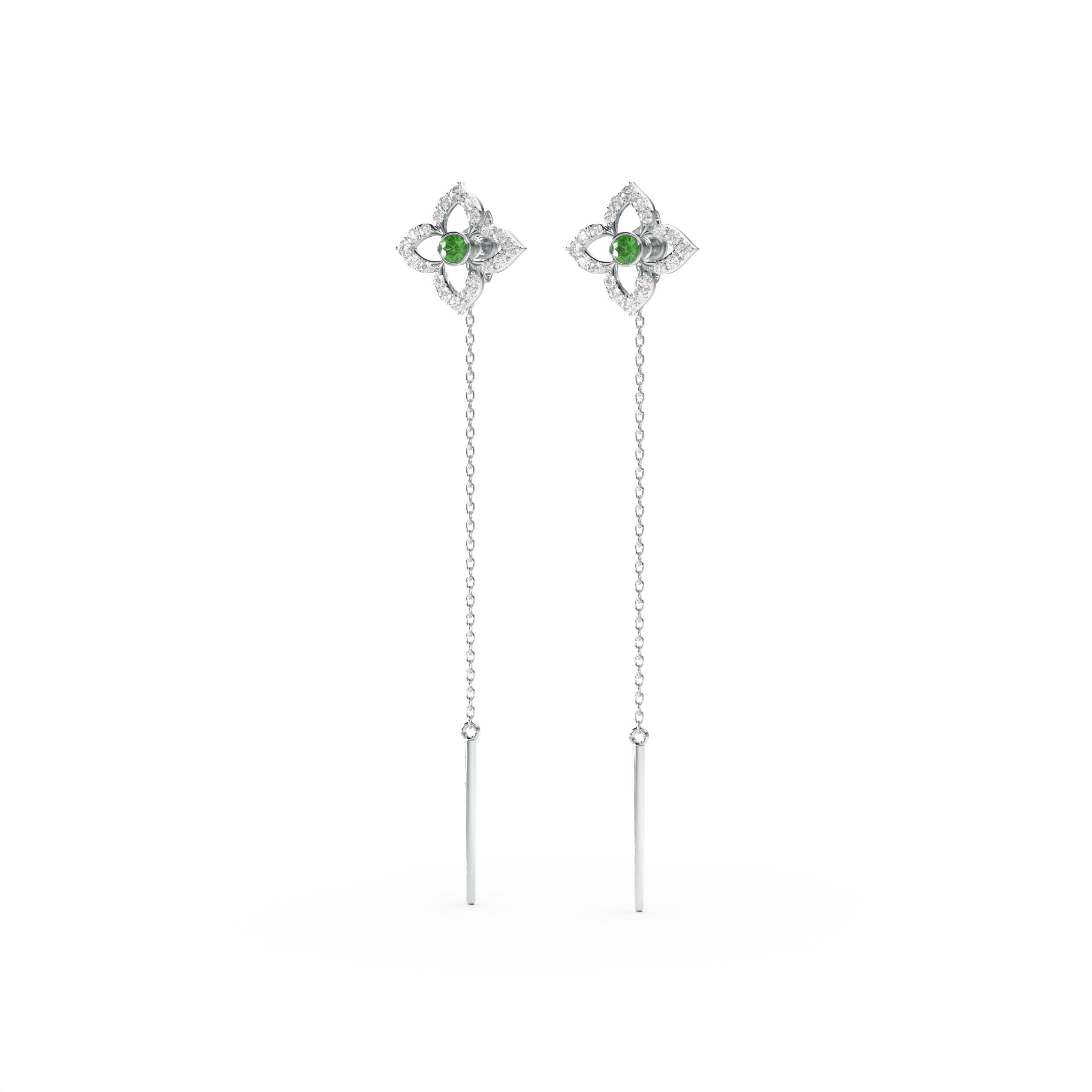 A - Emerald / 0.39 CT / 14 KT White Gold