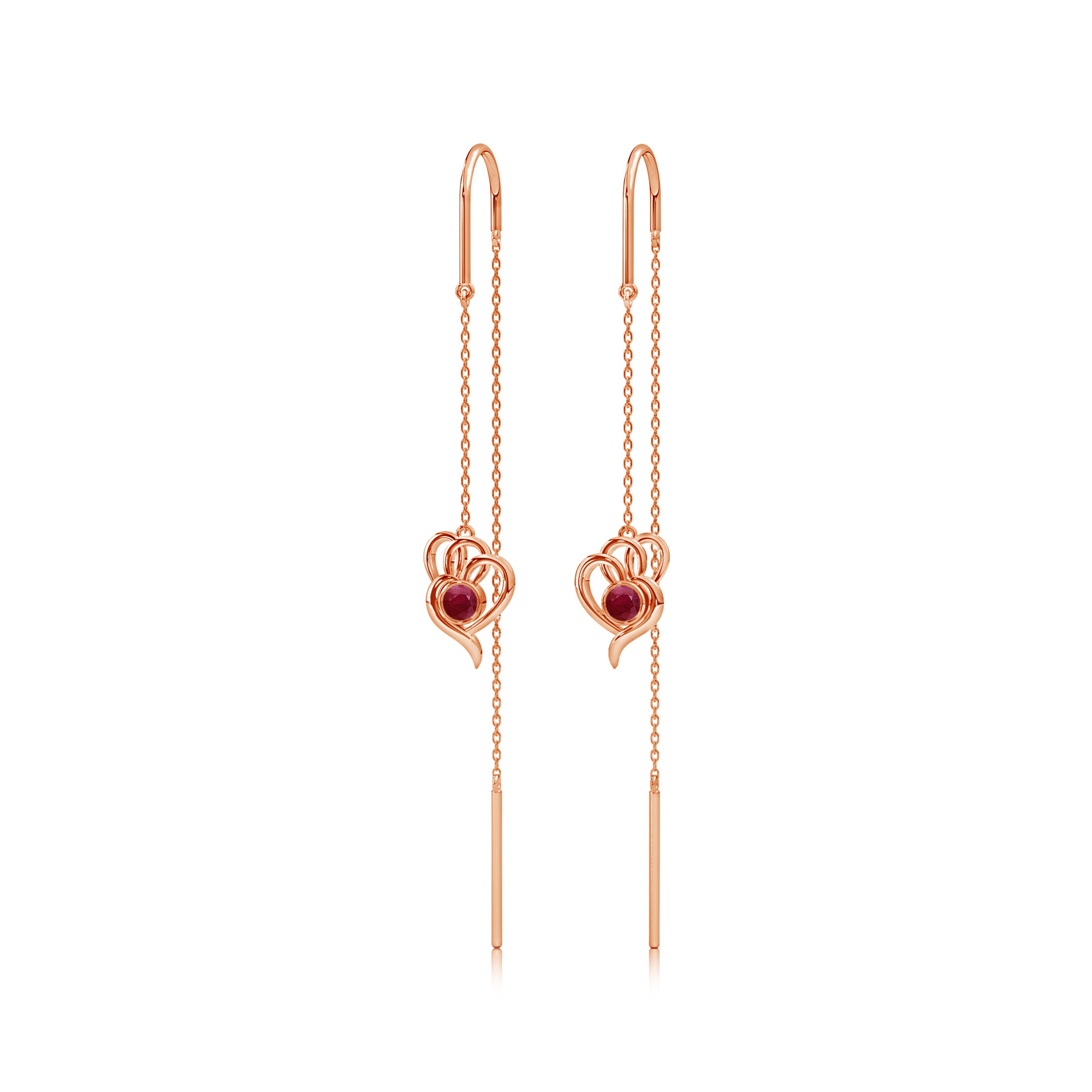 A - Ruby / 0.3 CT / 14 KT Rose Gold