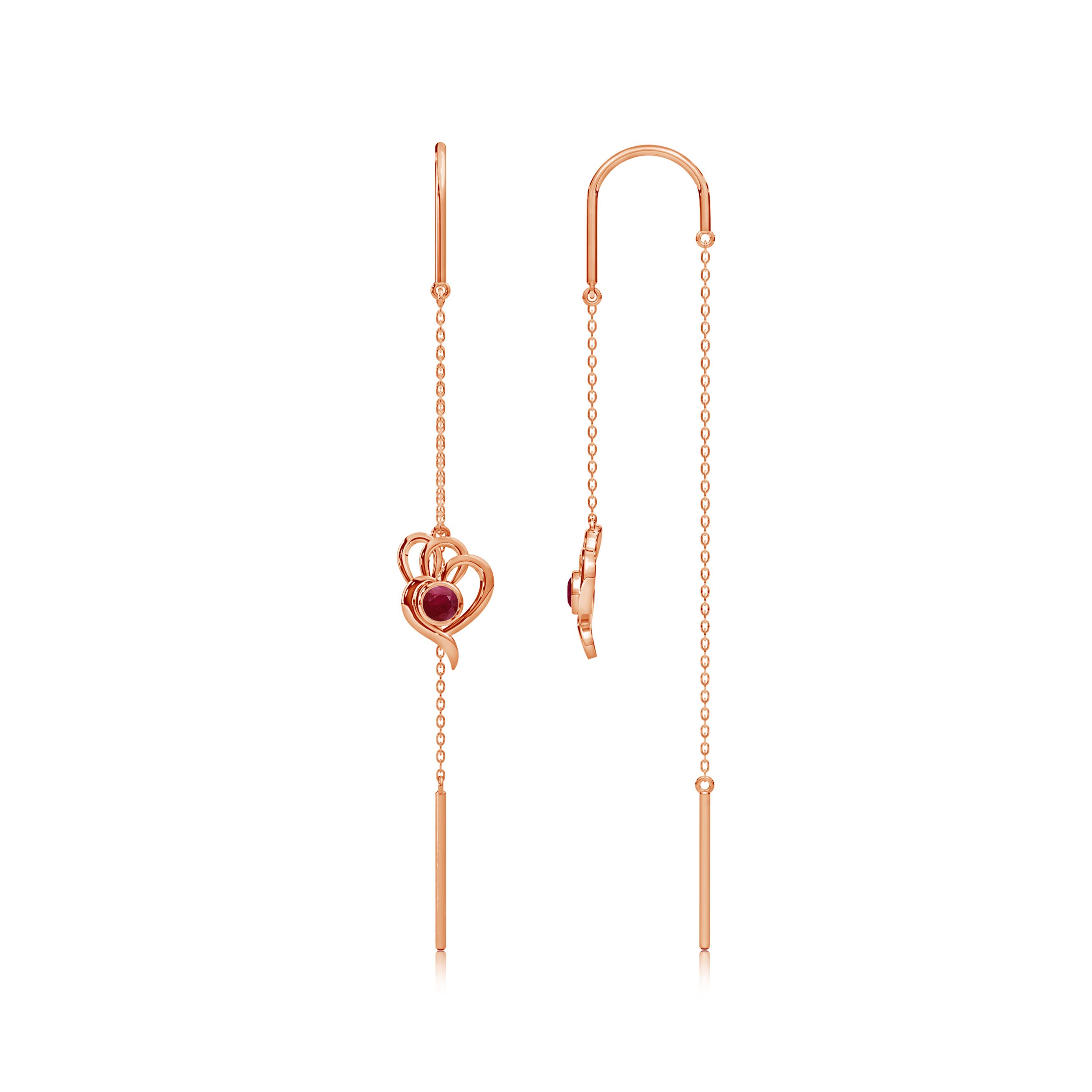 A - Ruby / 0.3 CT / 14 KT Rose Gold