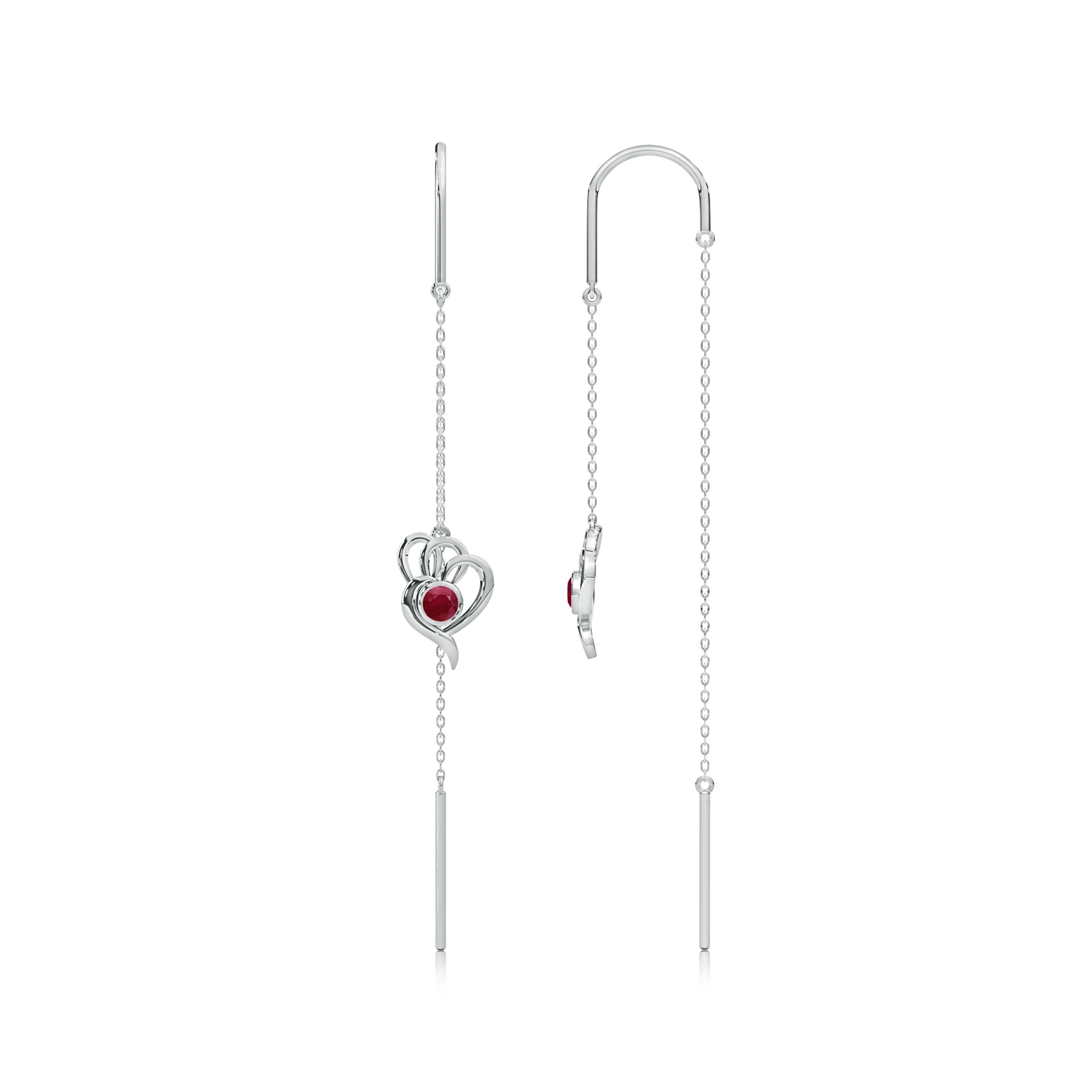 A - Ruby / 0.3 CT / 14 KT White Gold