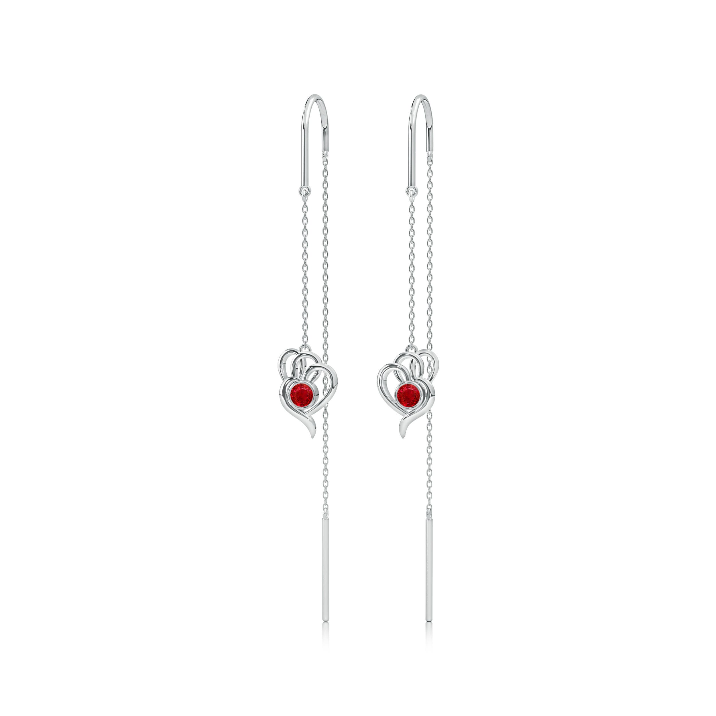 AAA - Ruby / 0.3 CT / 14 KT White Gold