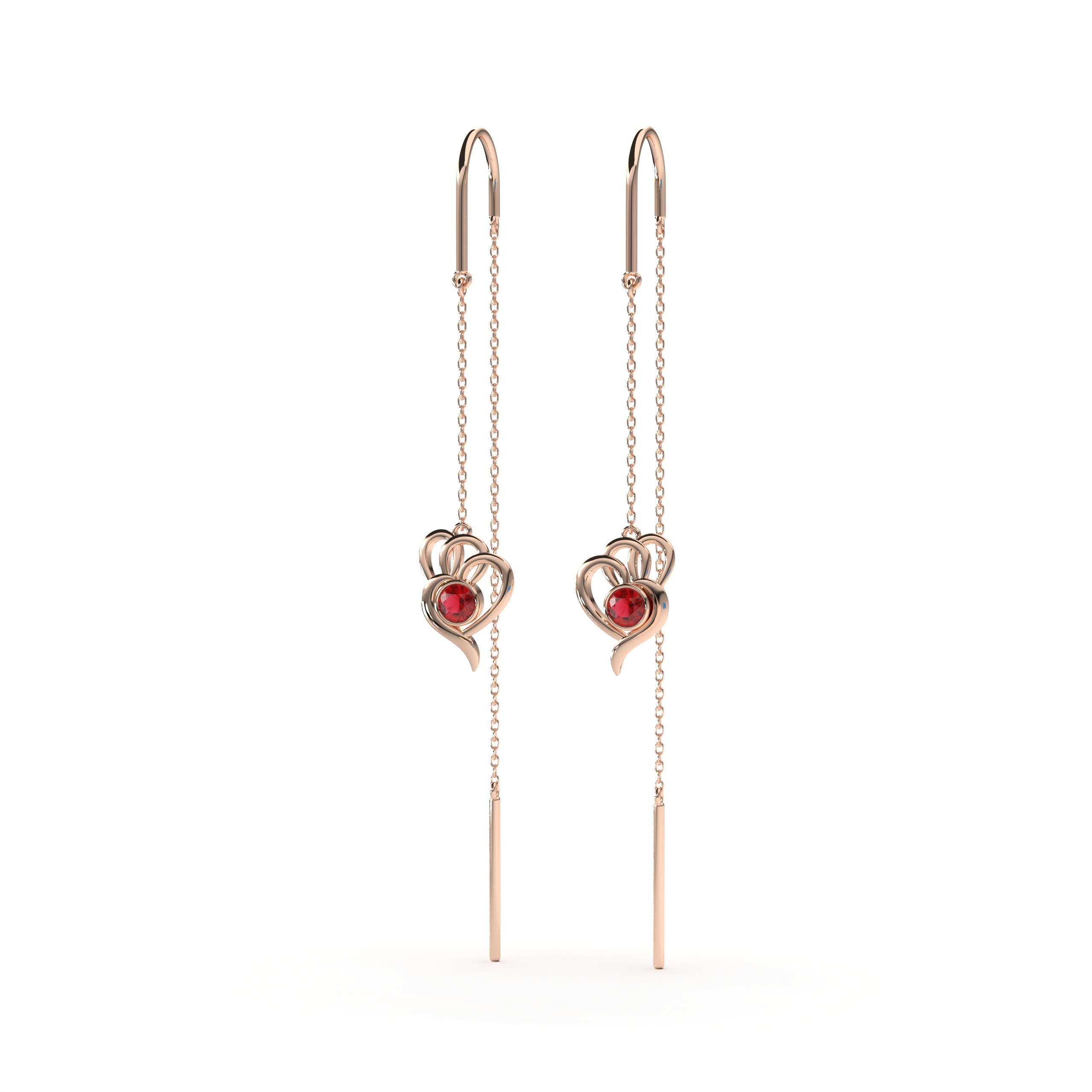 A - Ruby / 0.3 CT / 14 KT Rose Gold