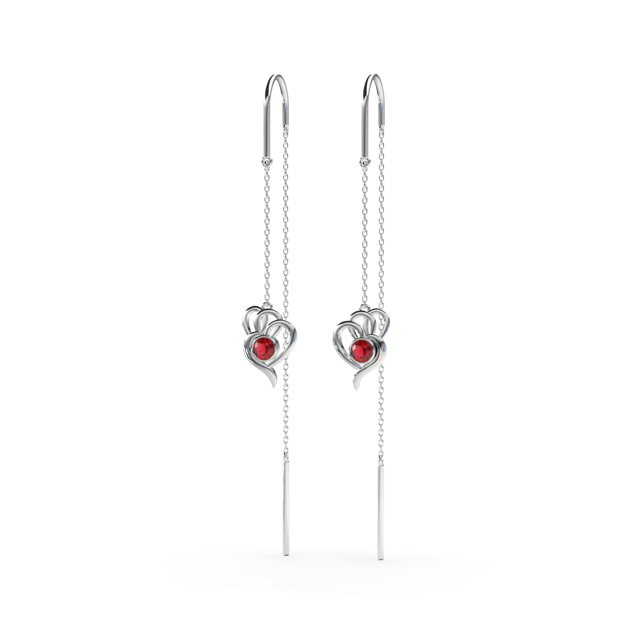 A - Ruby / 0.3 CT / 14 KT White Gold