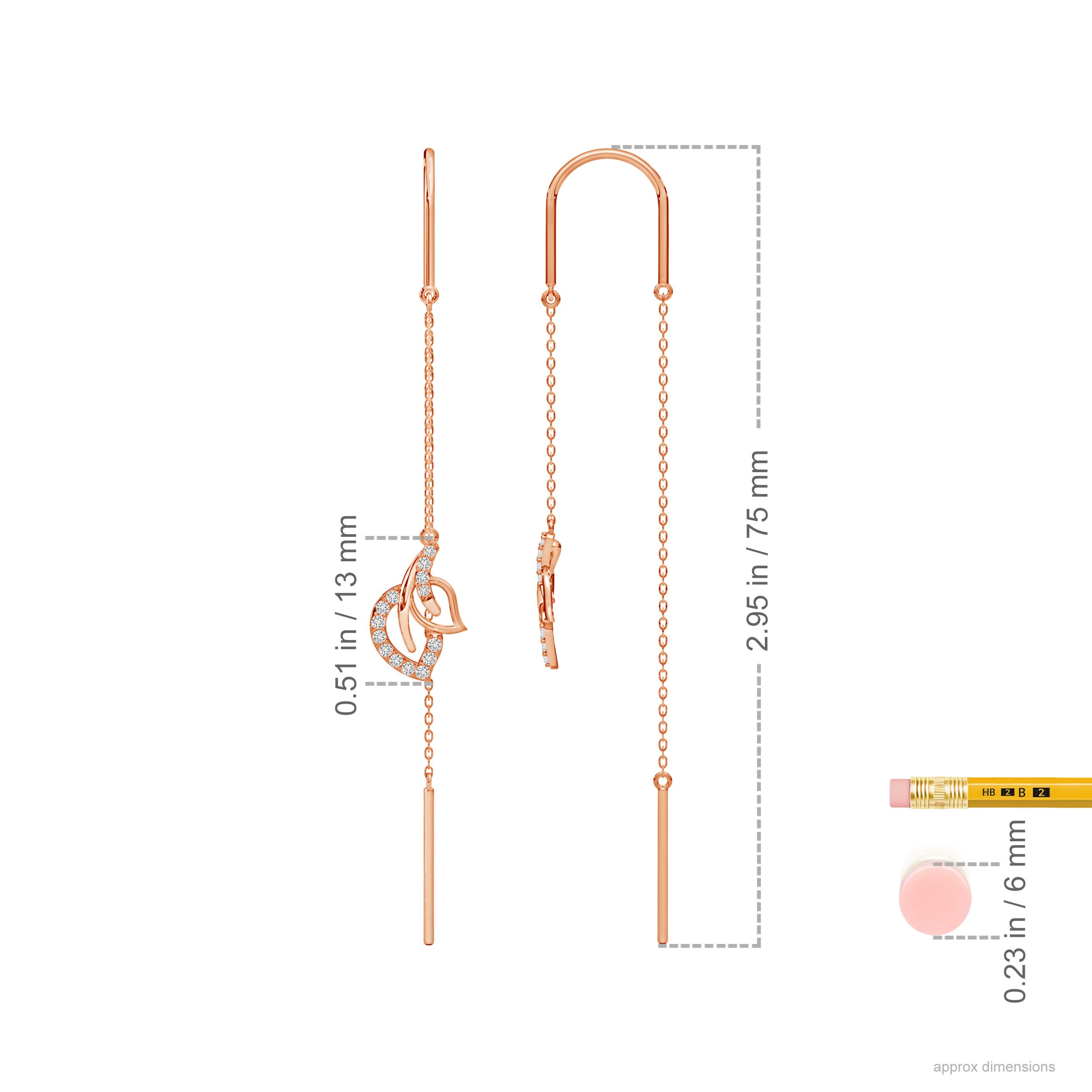 H, SI2 / 0.22 CT / 14 KT Rose Gold