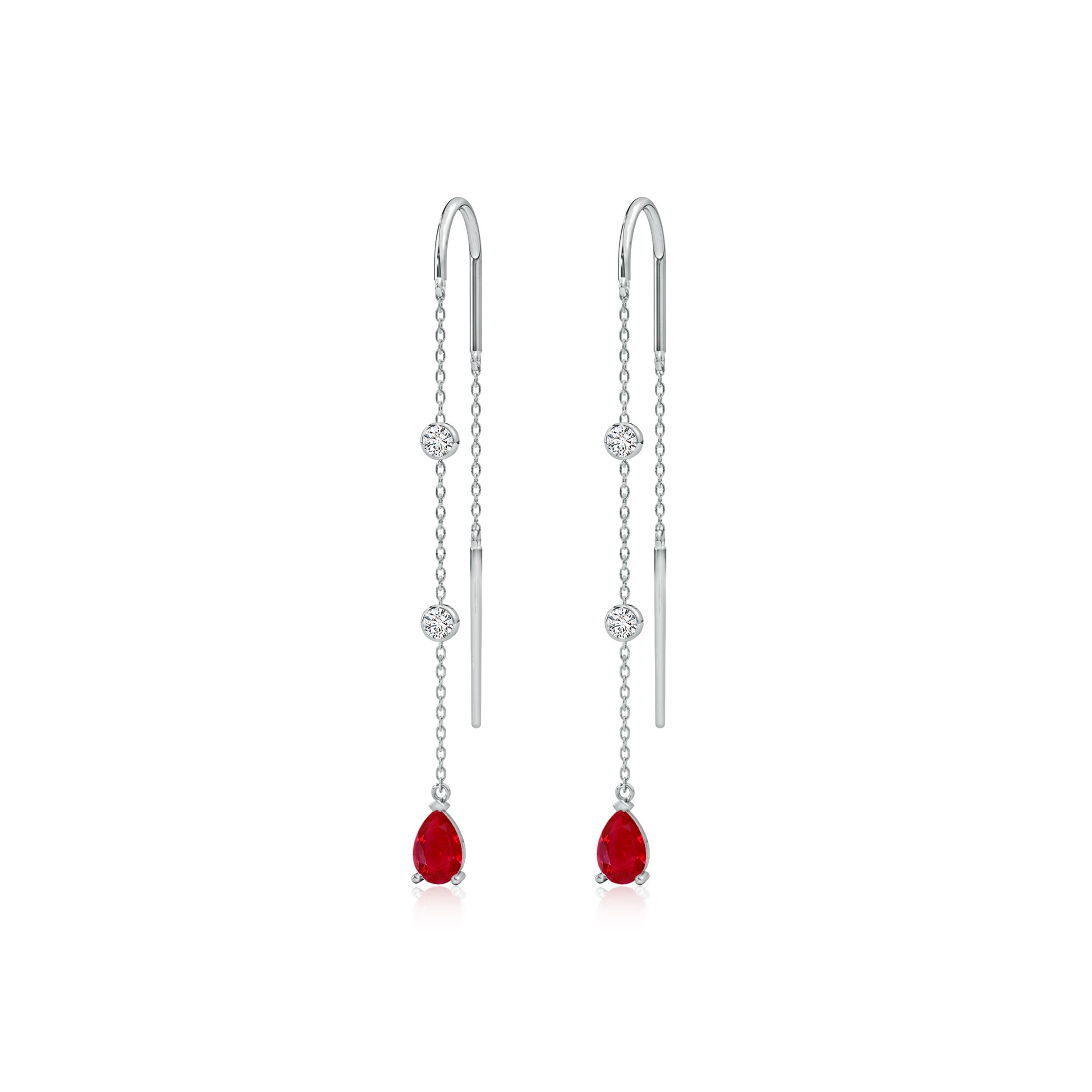 AAA - Ruby / 0.94 CT / 14 KT White Gold