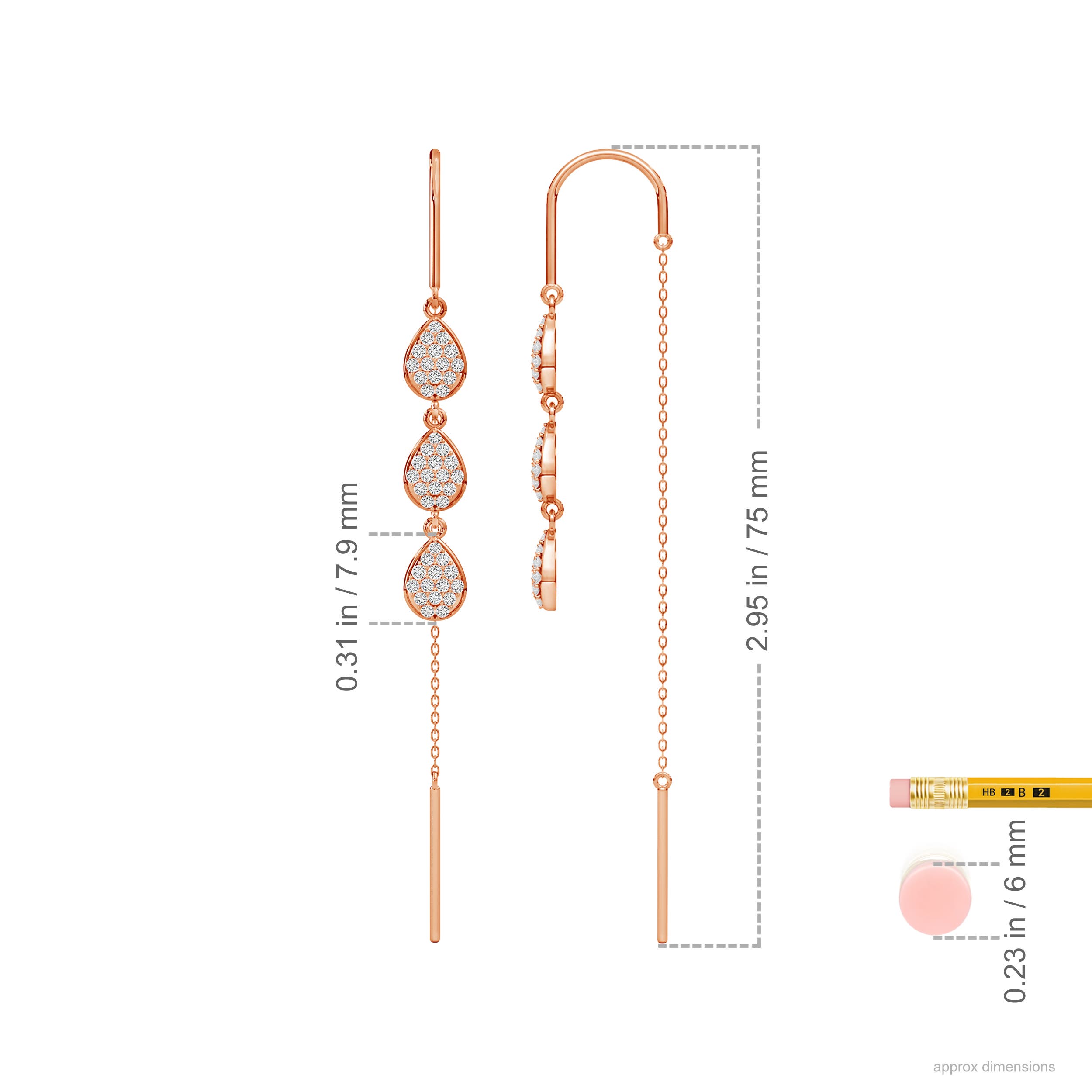 H, SI2 / 0.74 CT / 14 KT Rose Gold