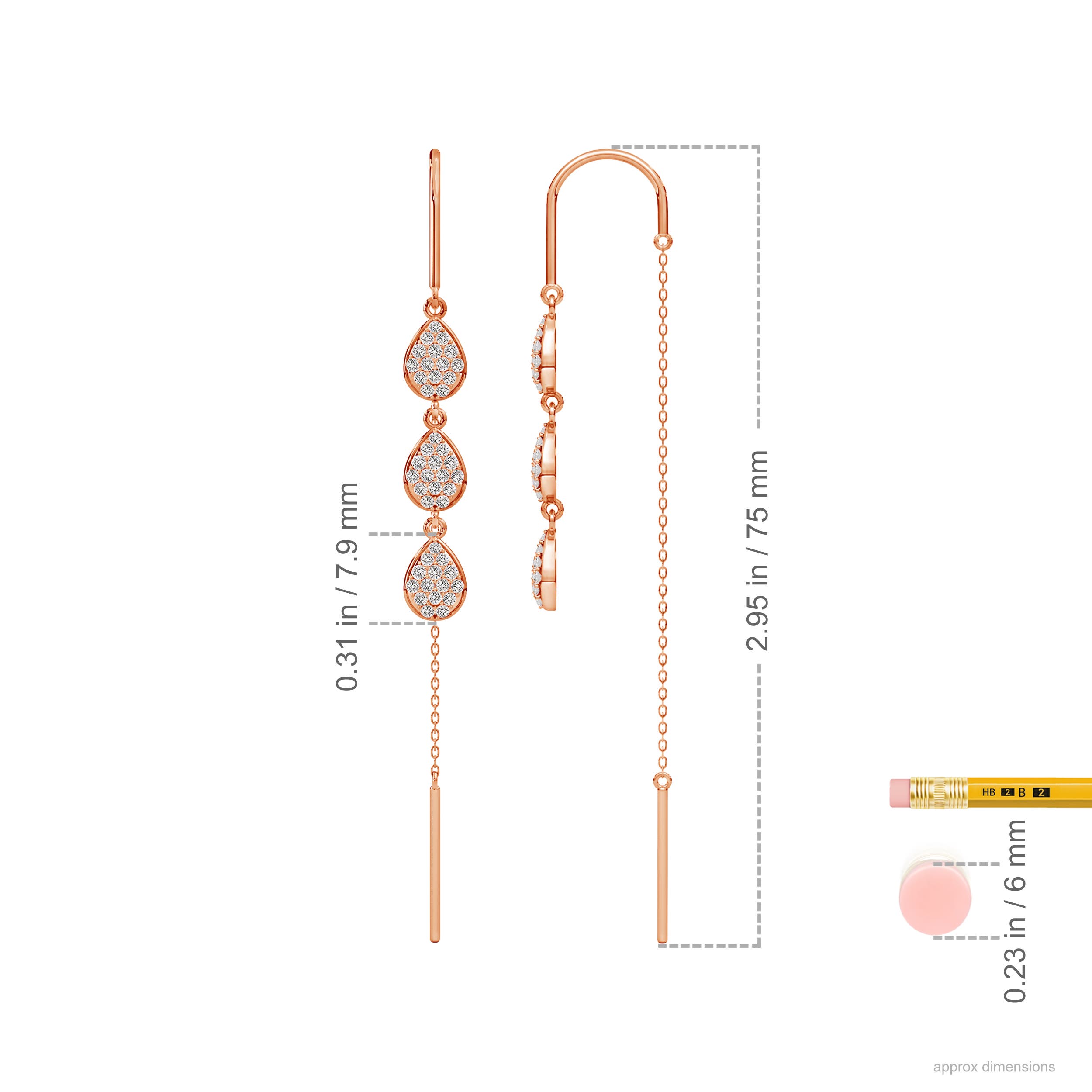 I-J, I1-I2 / 0.74 CT / 14 KT Rose Gold