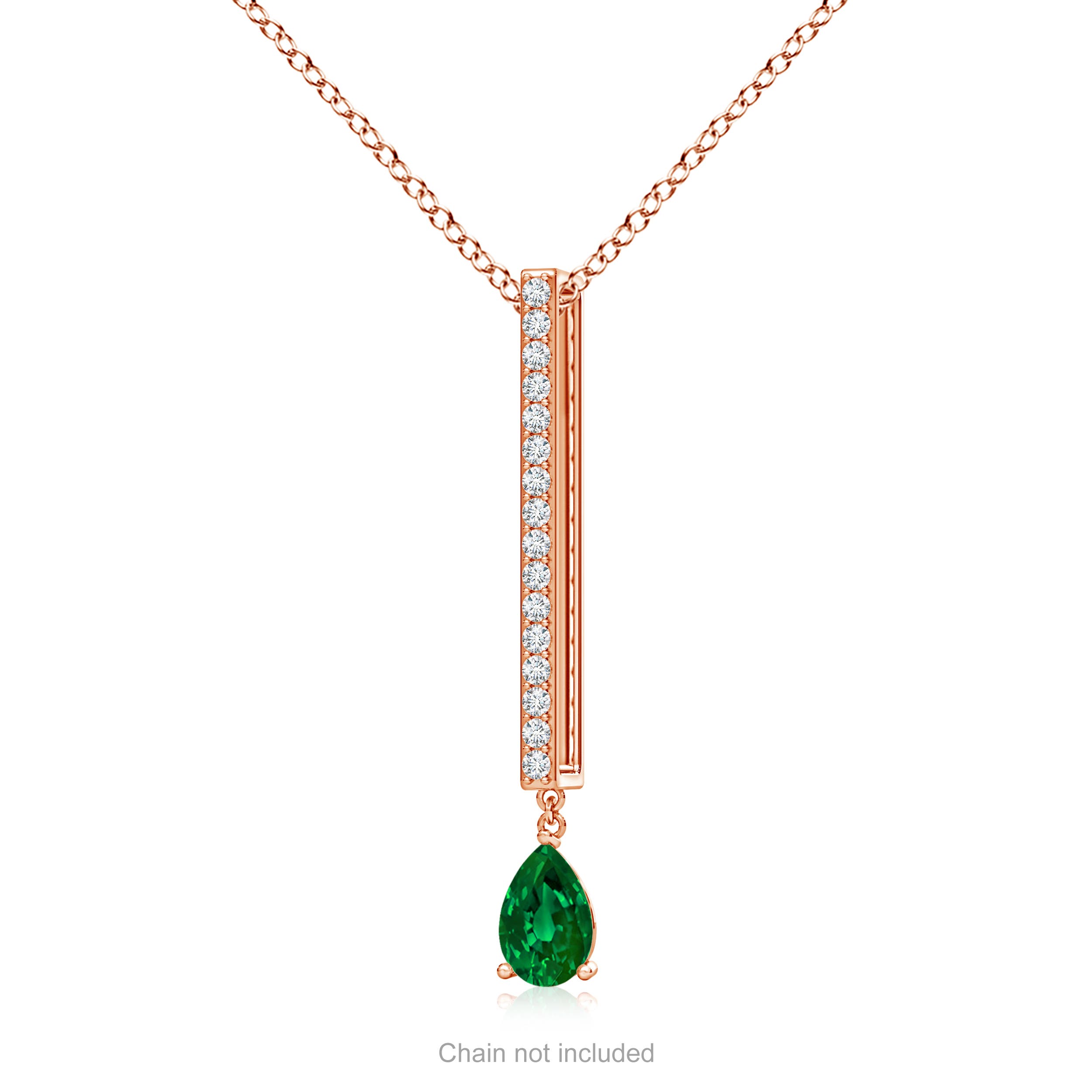 Premium - Lab-Grown Emerald / 0.48 CT / 14 KT Rose Gold