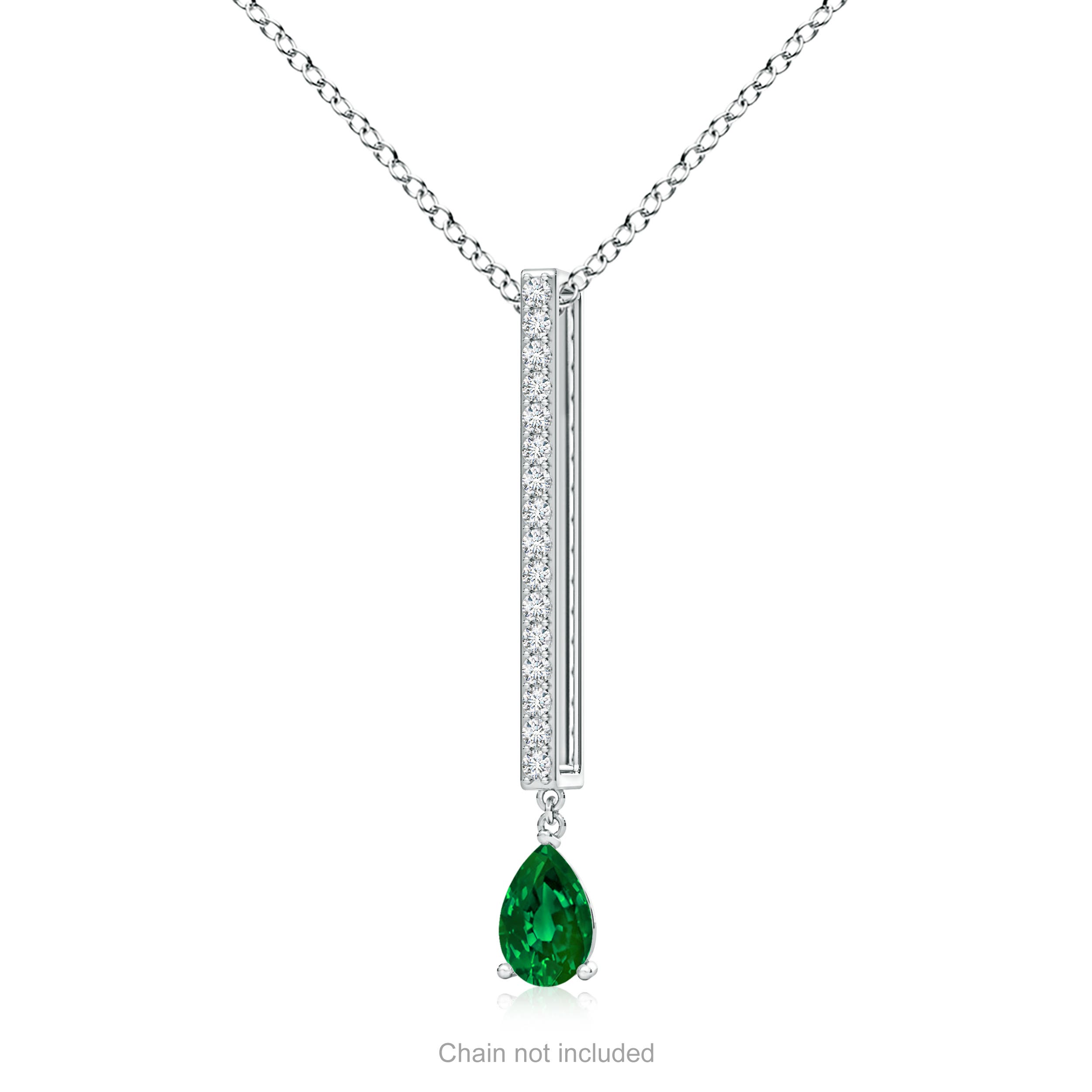 Premium - Lab-Grown Emerald / 0.48 CT / 14 KT White Gold