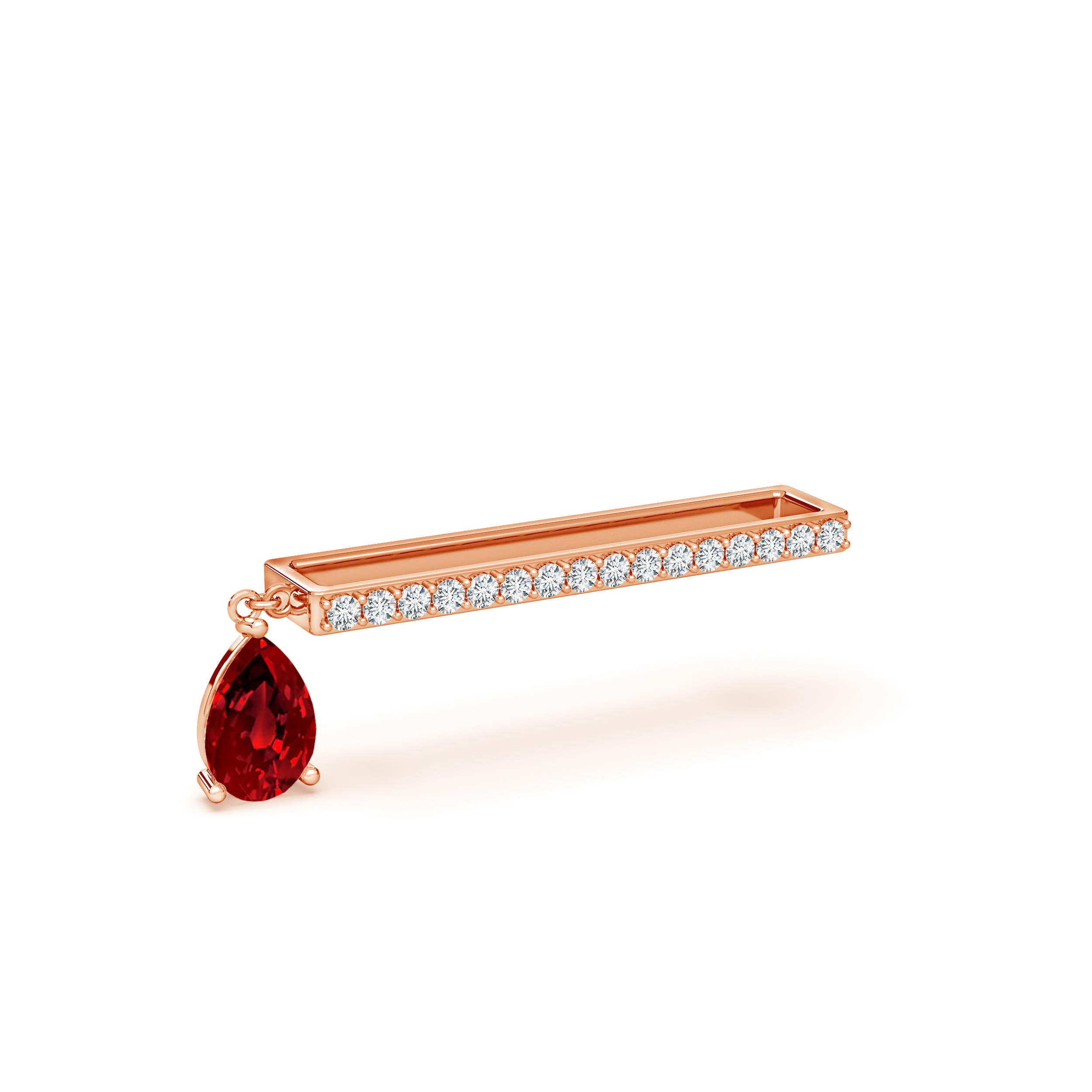 Premium - Lab-Grown Ruby / 0.53 CT / 14 KT Rose Gold