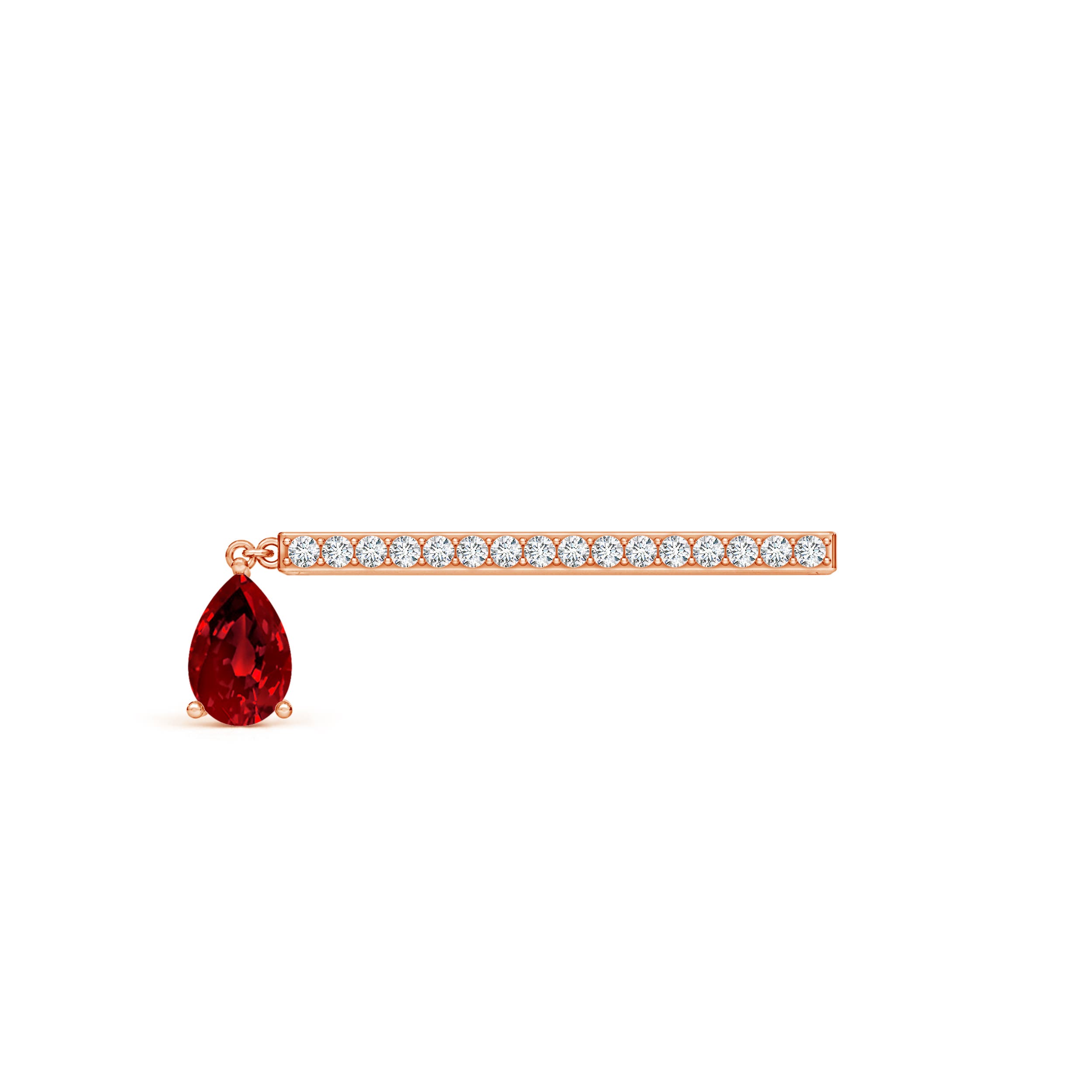 Premium - Lab-Grown Ruby / 0.53 CT / 14 KT Rose Gold